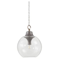 Luigi Caccia Dominioni LS10 Boccia-Lampe aus klarem Glas mit Klarglas für Azucena, Italien 1964