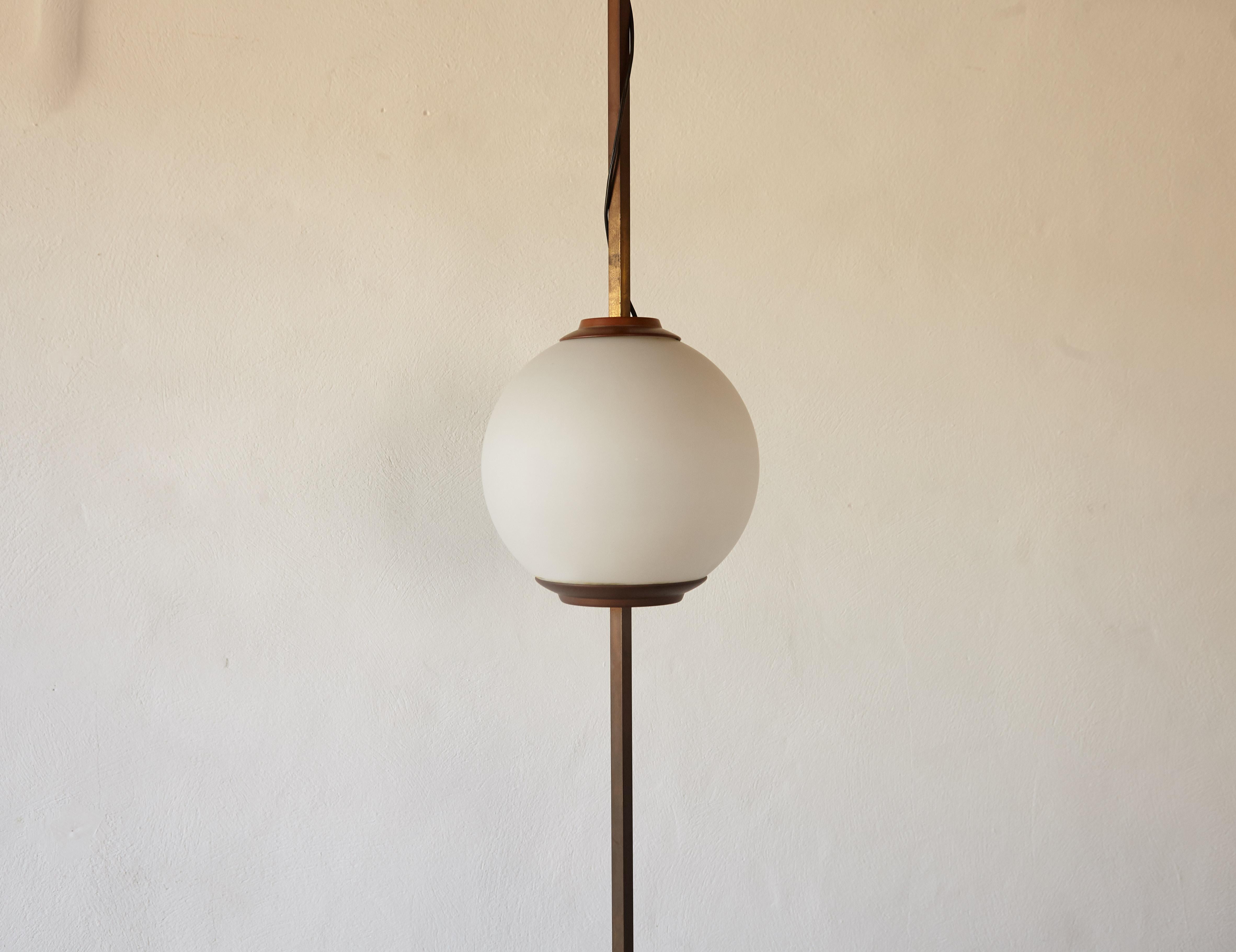 Mid-Century Modern Luigi Caccia Dominioni LTE 10 Pallone Floor Lamp, Azucena, Italy, 1950s