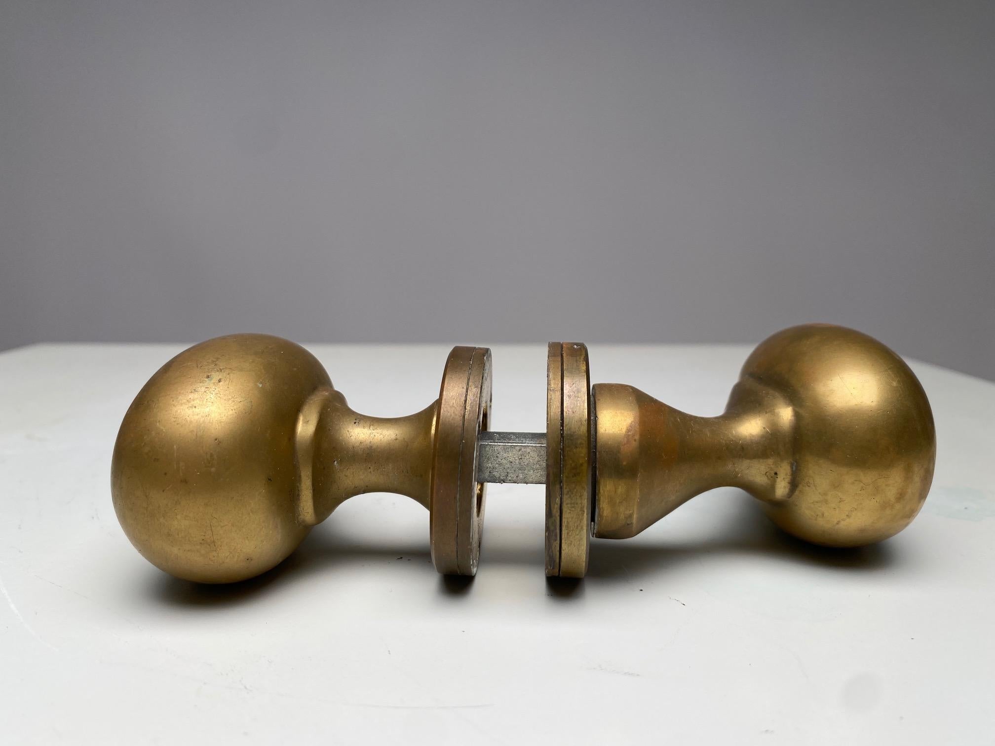 Italian Luigi Caccia Dominioni M3 Solid Brass Door handles, Azucena, Italy set of 30 For Sale