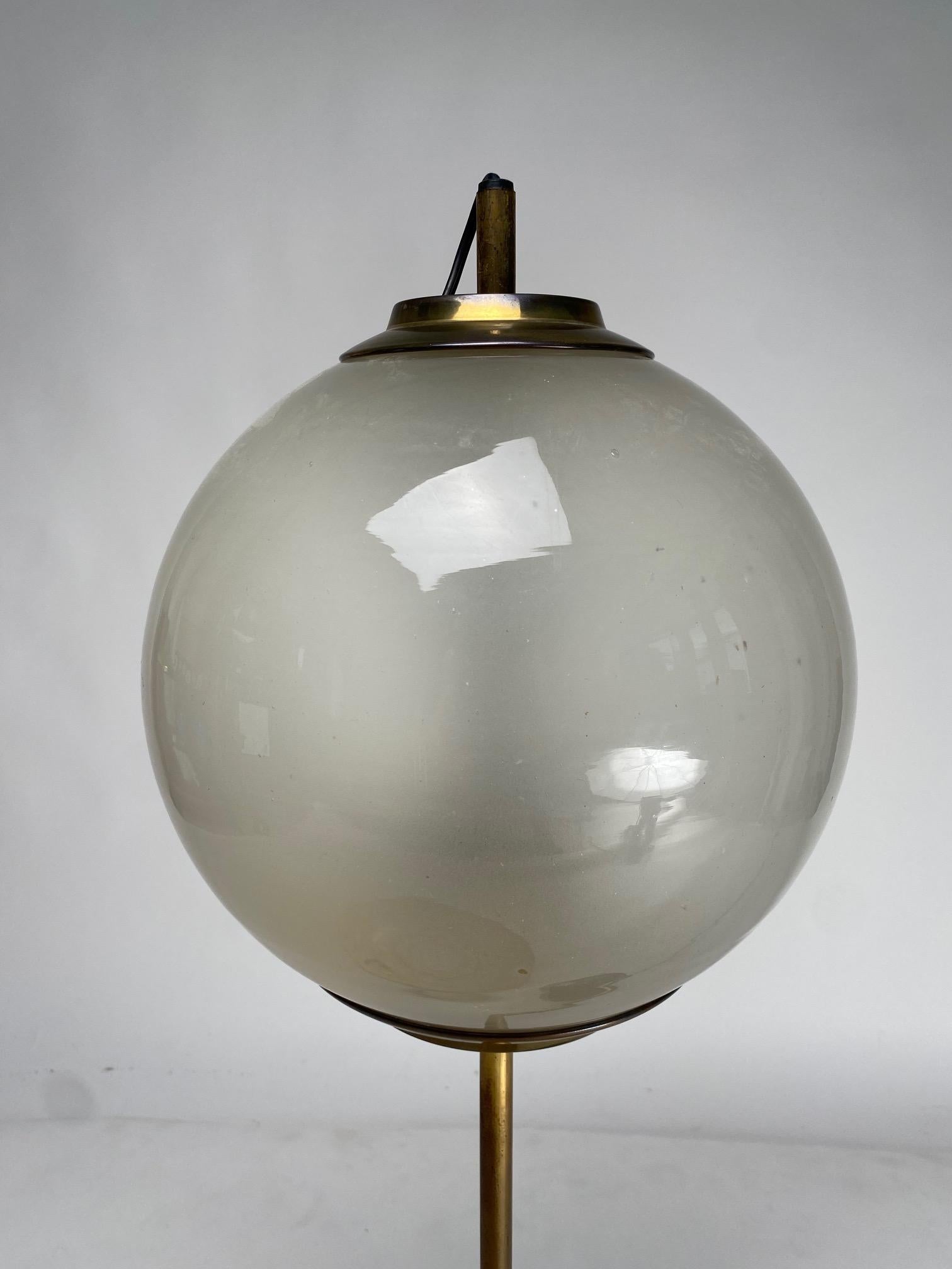 Mid-20th Century Luigi Caccia Dominioni Monumental Mikado table lamp (Brass Version)  Italy, 1960 For Sale