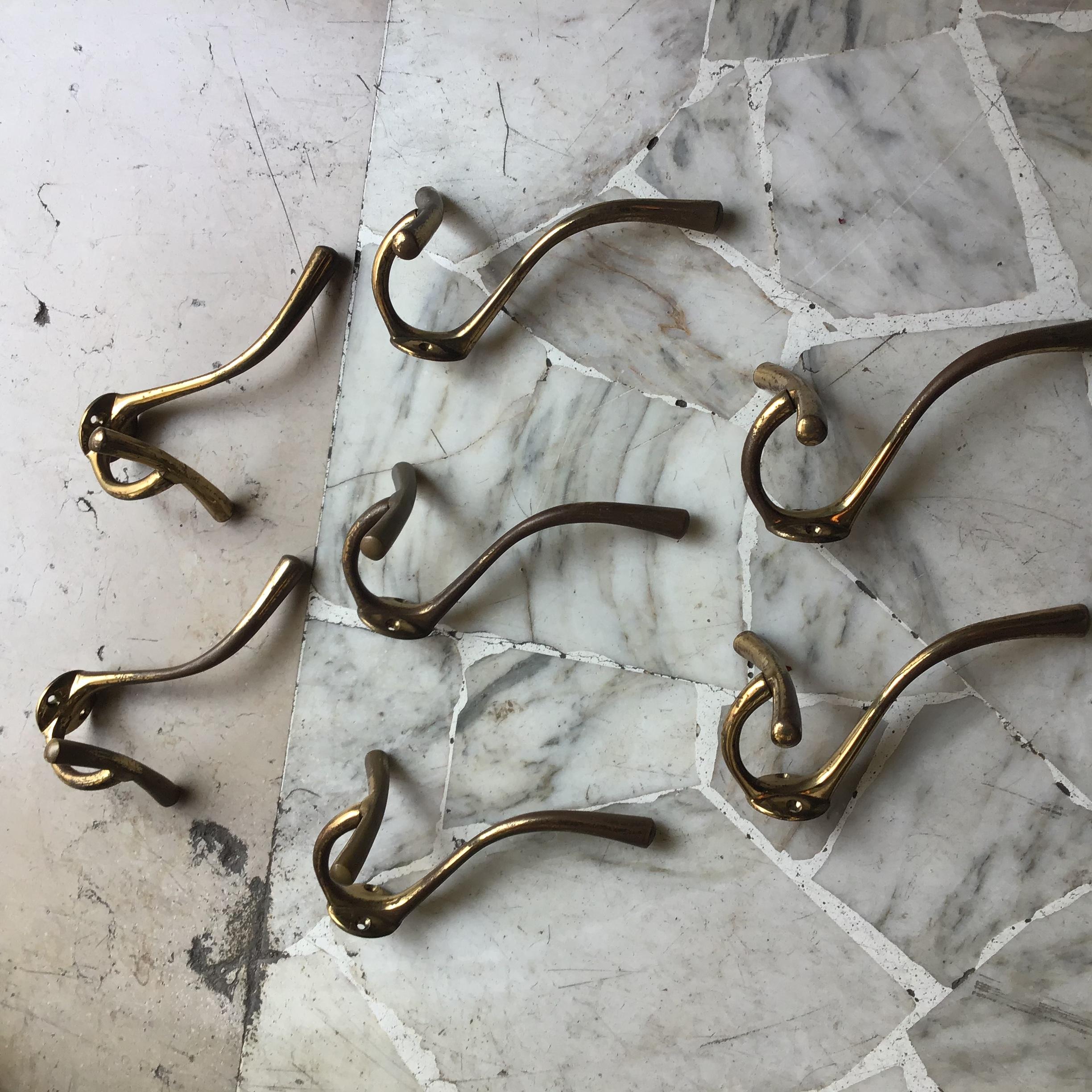 Luigi Caccia Dominioni N 7 Coat Hangers Brass, 1950, Italy  For Sale 4