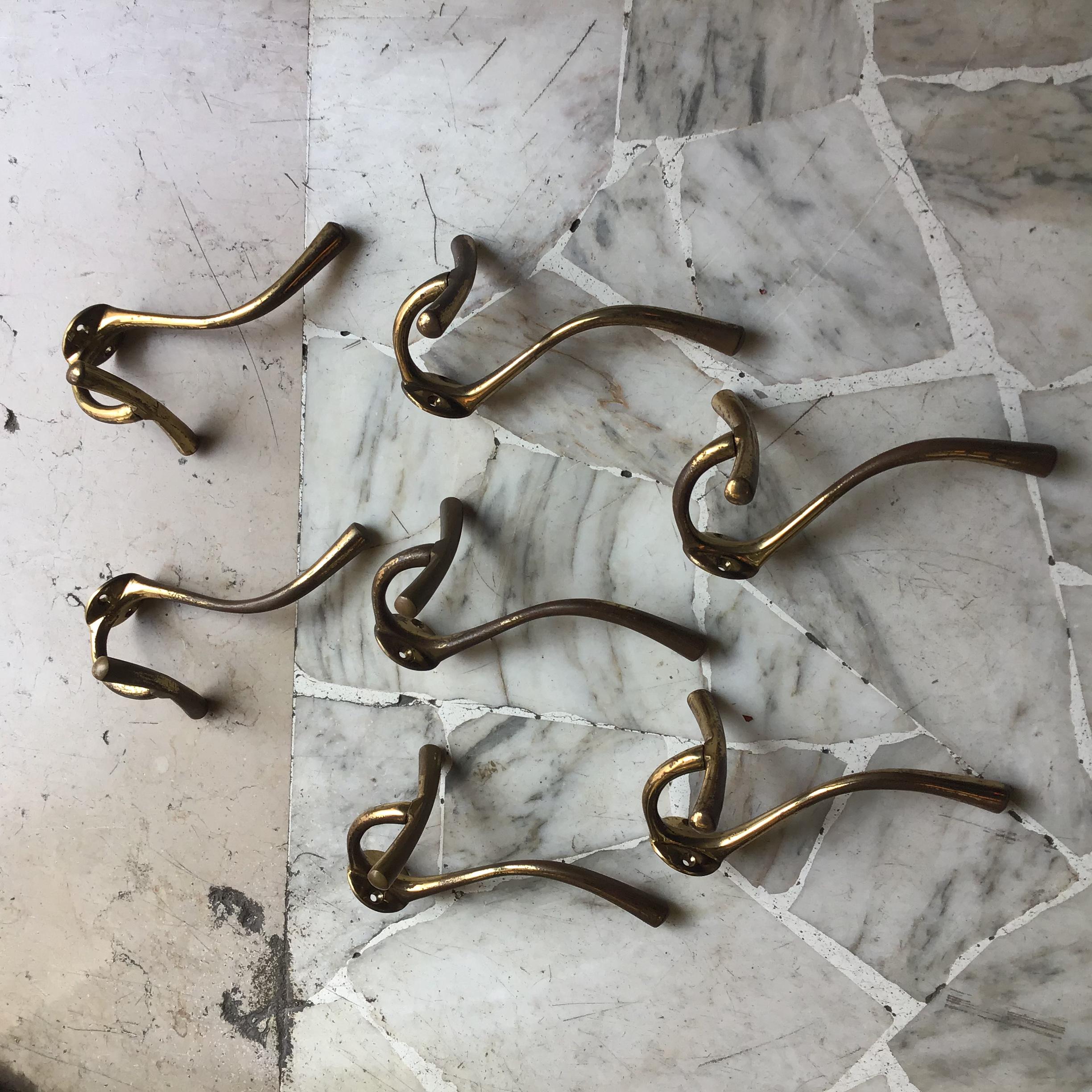 Luigi Caccia Dominioni N 7 Coat Hangers Brass, 1950, Italy  For Sale 5