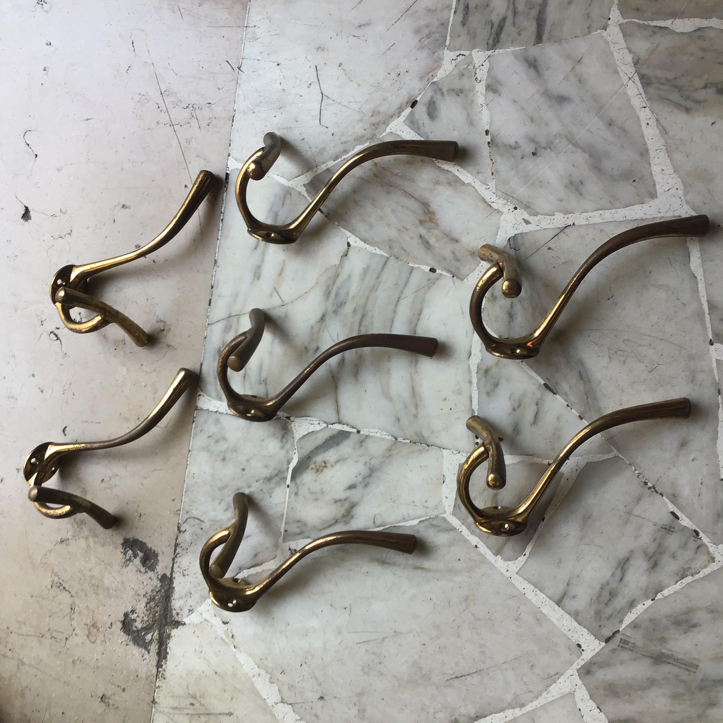 Luigi Caccia Dominioni N 7 Coat Hangers Brass, 1950, Italy  For Sale 2