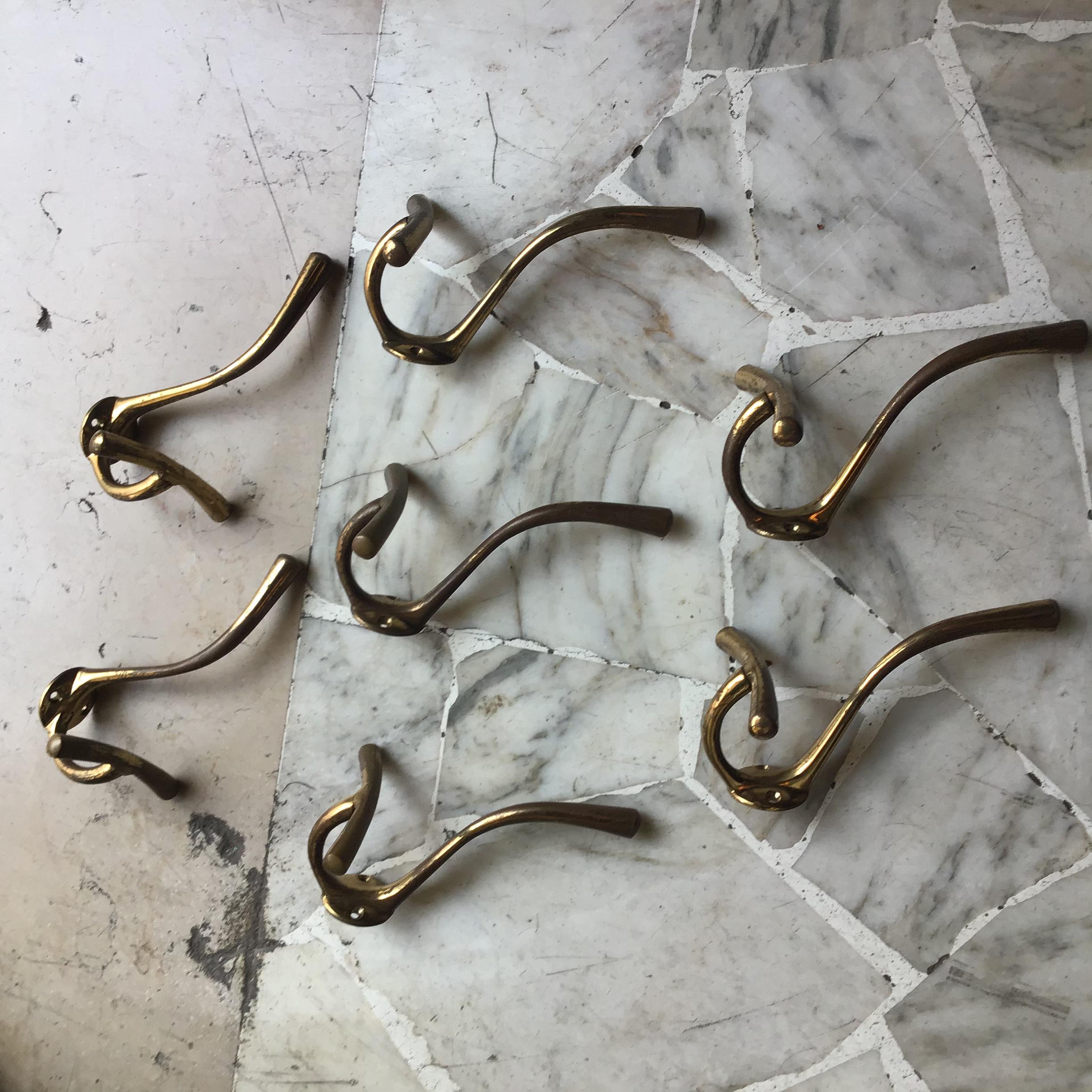 Luigi Caccia Dominioni N 7 Coat Hangers Brass, 1950, Italy  For Sale 3