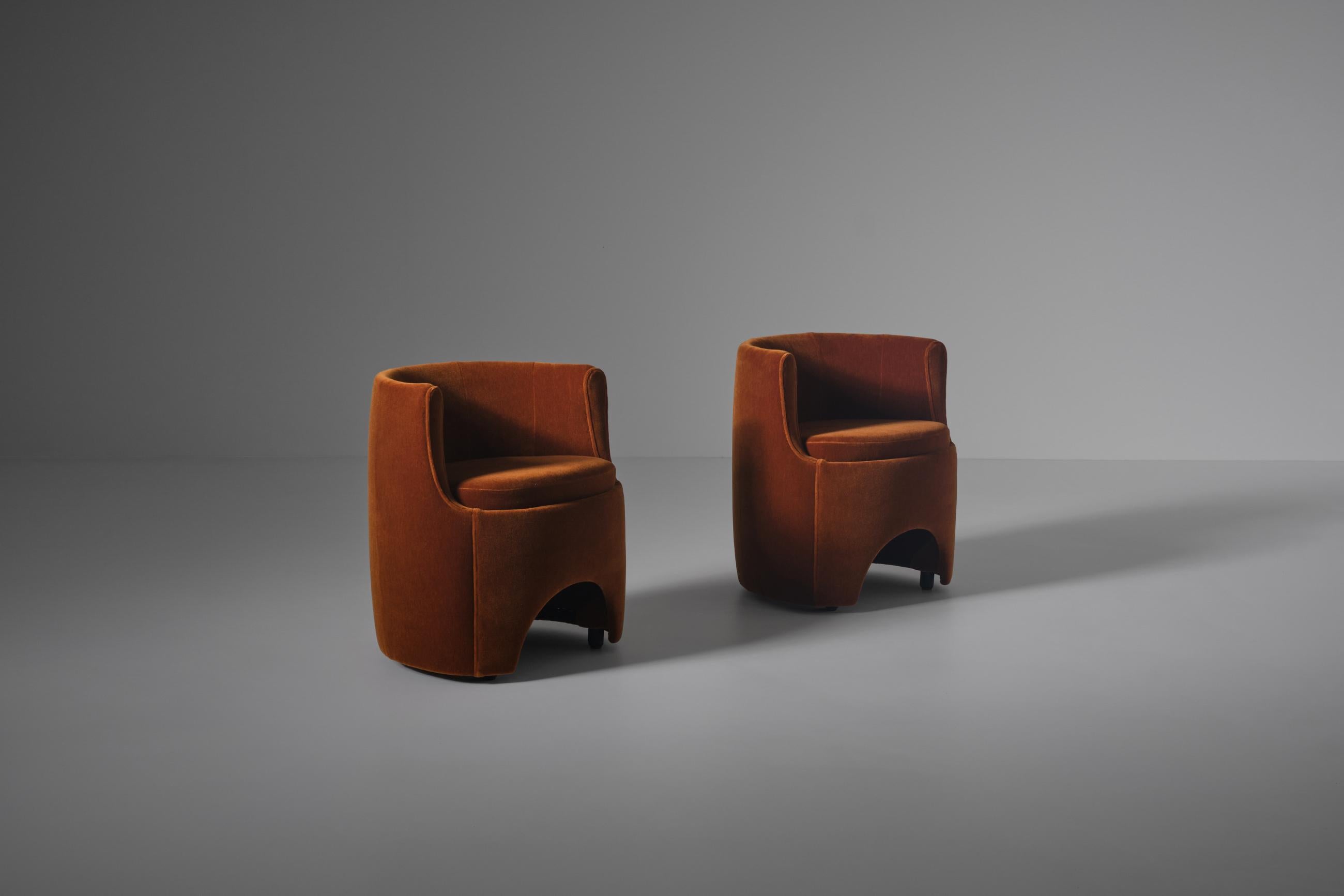 Mid-Century Modern Luigi Caccia Dominioni ‘P22 Studio’ Chairs, Italy 1975