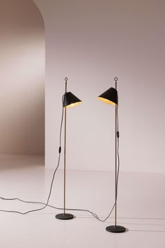 Luigi Caccia Dominioni pair of Monachella floor lamp for Azucena, Italy, 1950s