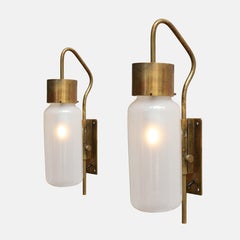 Luigi Caccia Dominioni Pair of Wall Lights Model LP 10 Bidone, 1950s