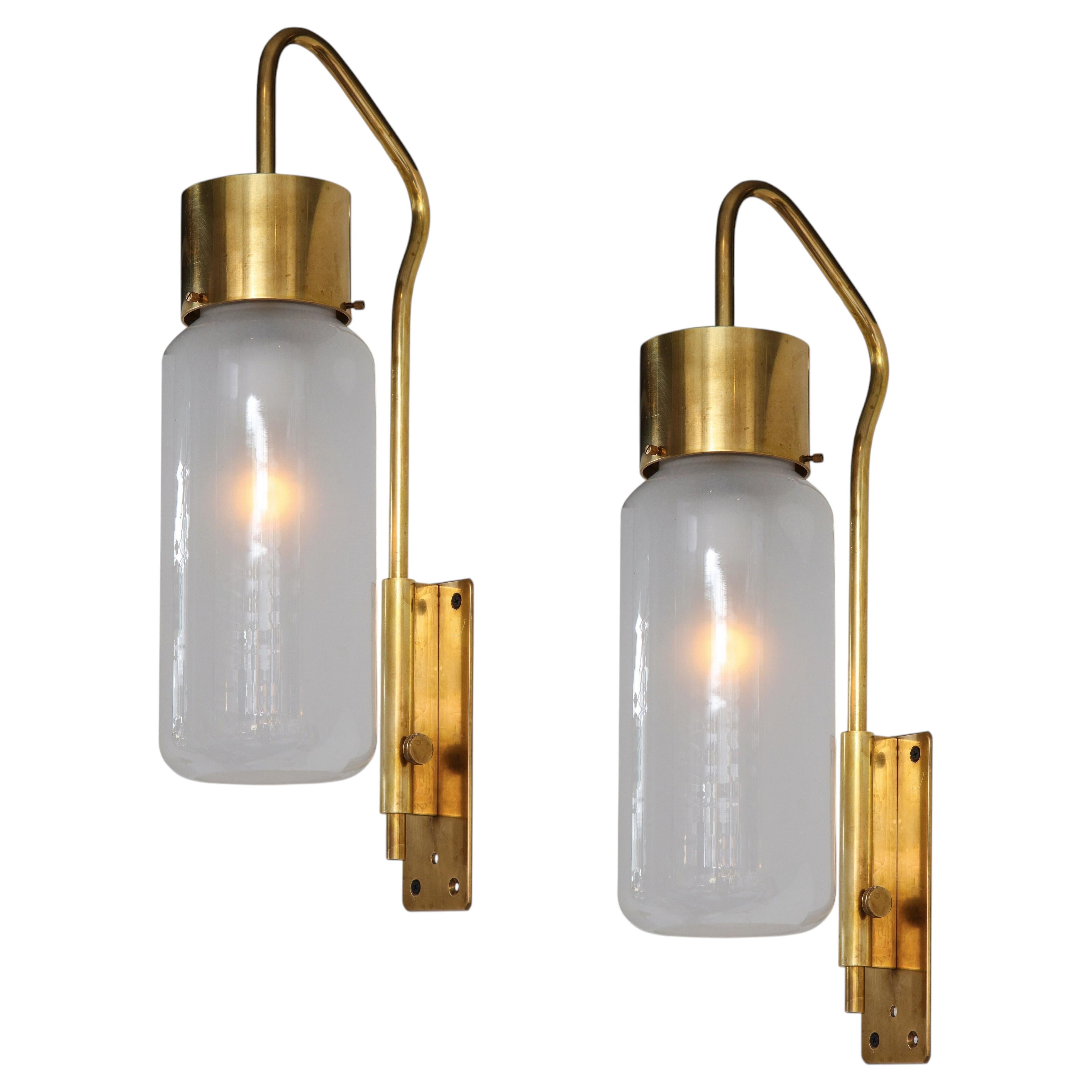 Luigi Caccia Dominioni Pair of Wall Lights Model LP 10 Bidone, 1950s