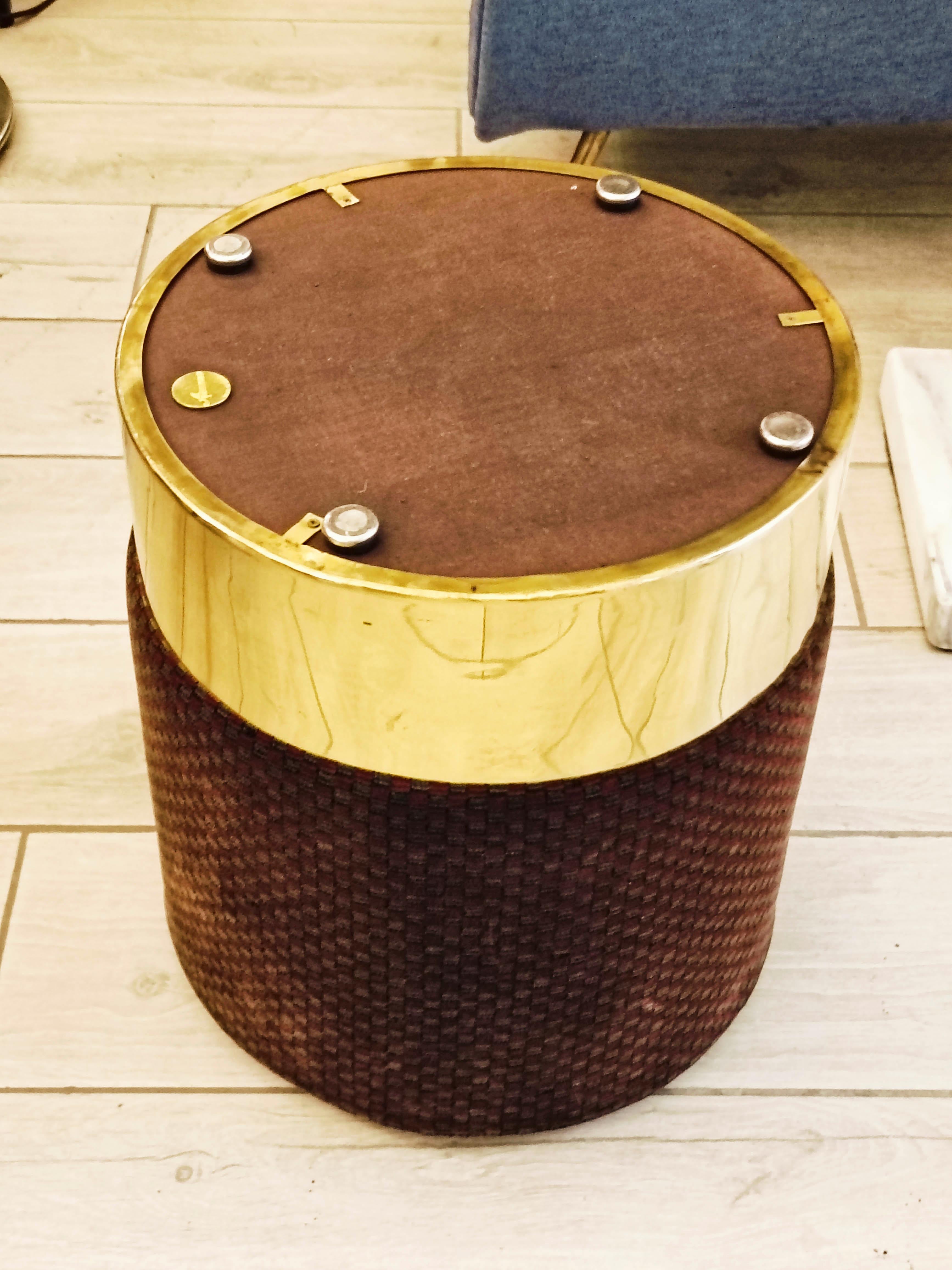 Italian Luigi Caccia Dominioni for Azucena Pouf Stool Mod. Cylindre, Italie 1960 en vente