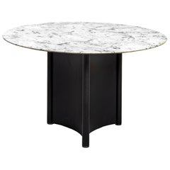 Table de salle à manger Luigi Caccia Dominioni Pitagora, métal et marbre, 1991
