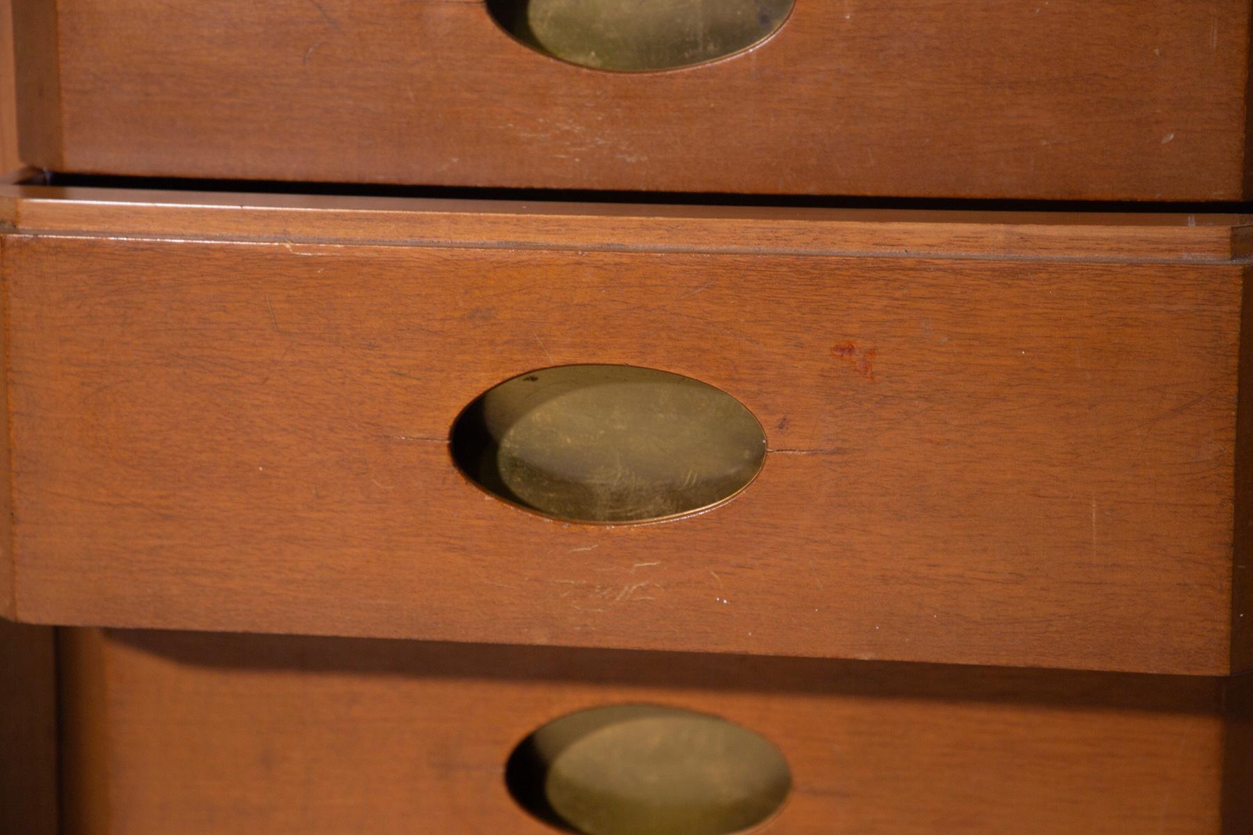 Luigi Caccia Dominioni rare pair of bedside tables in brass For Sale 3