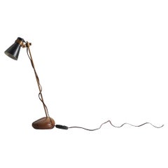 Luigi Caccia Dominioni ‘Sasso’ Table Lamp, River Rock, Brass, Metal, Italy 1948