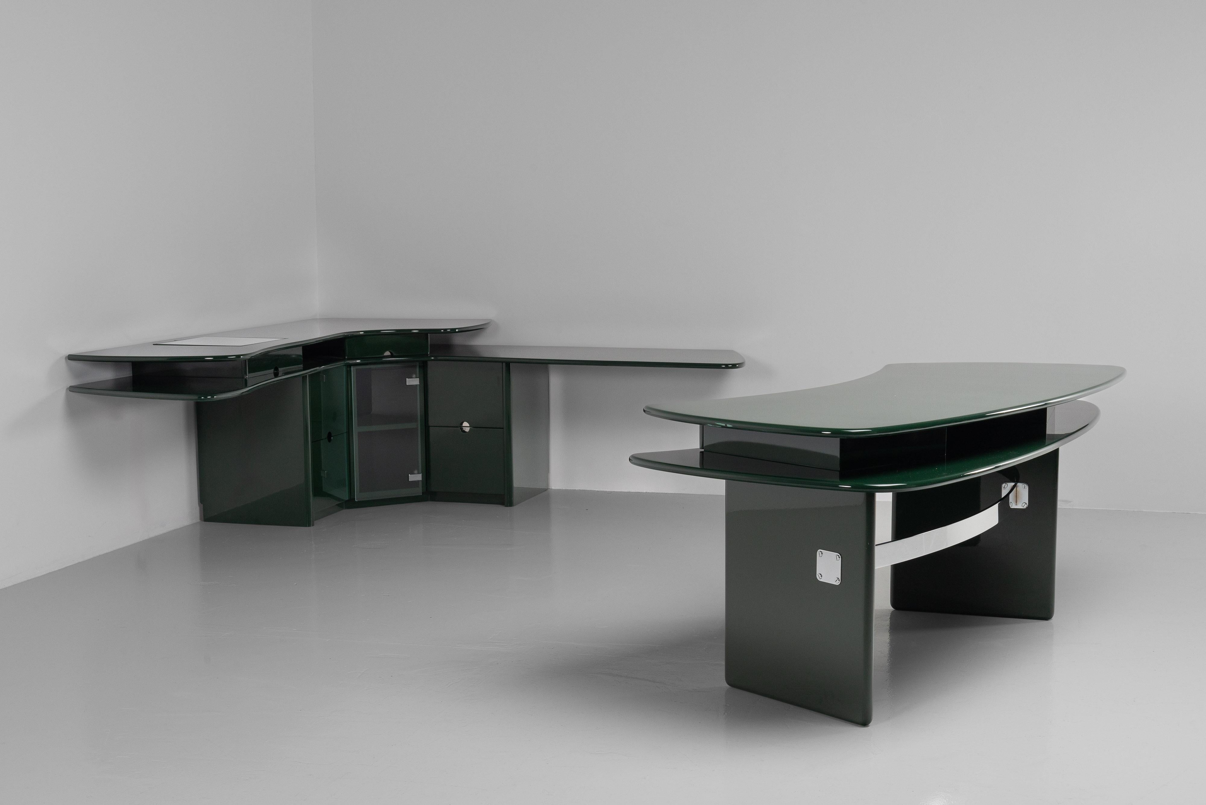 Fin du 20e siècle Luigi Caccia Dominioni SCR7 desk Azucena Italie 1979 en vente