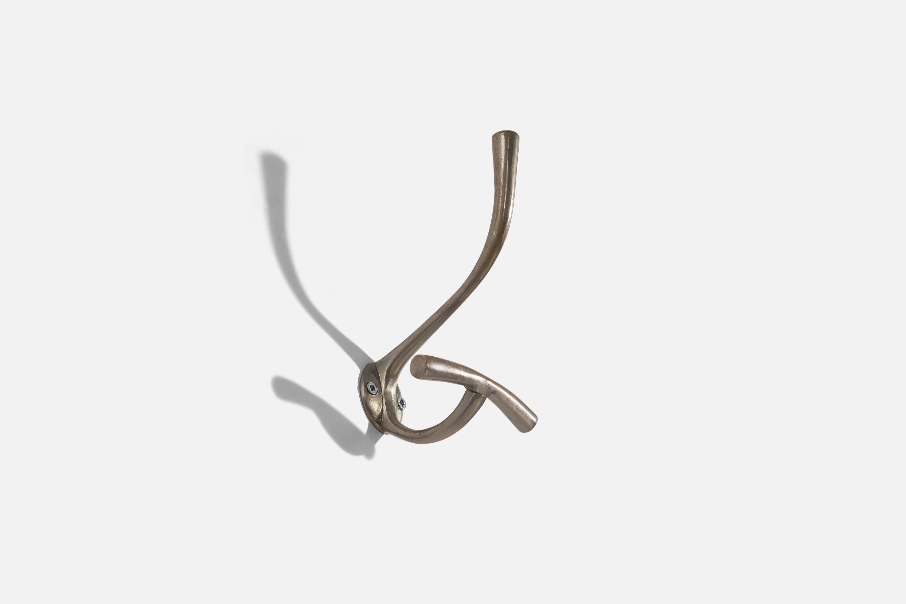 Mid-Century Modern Luigi Caccia Dominioni, Set of Coat Hangers, Metal, Italy, 1950s For Sale