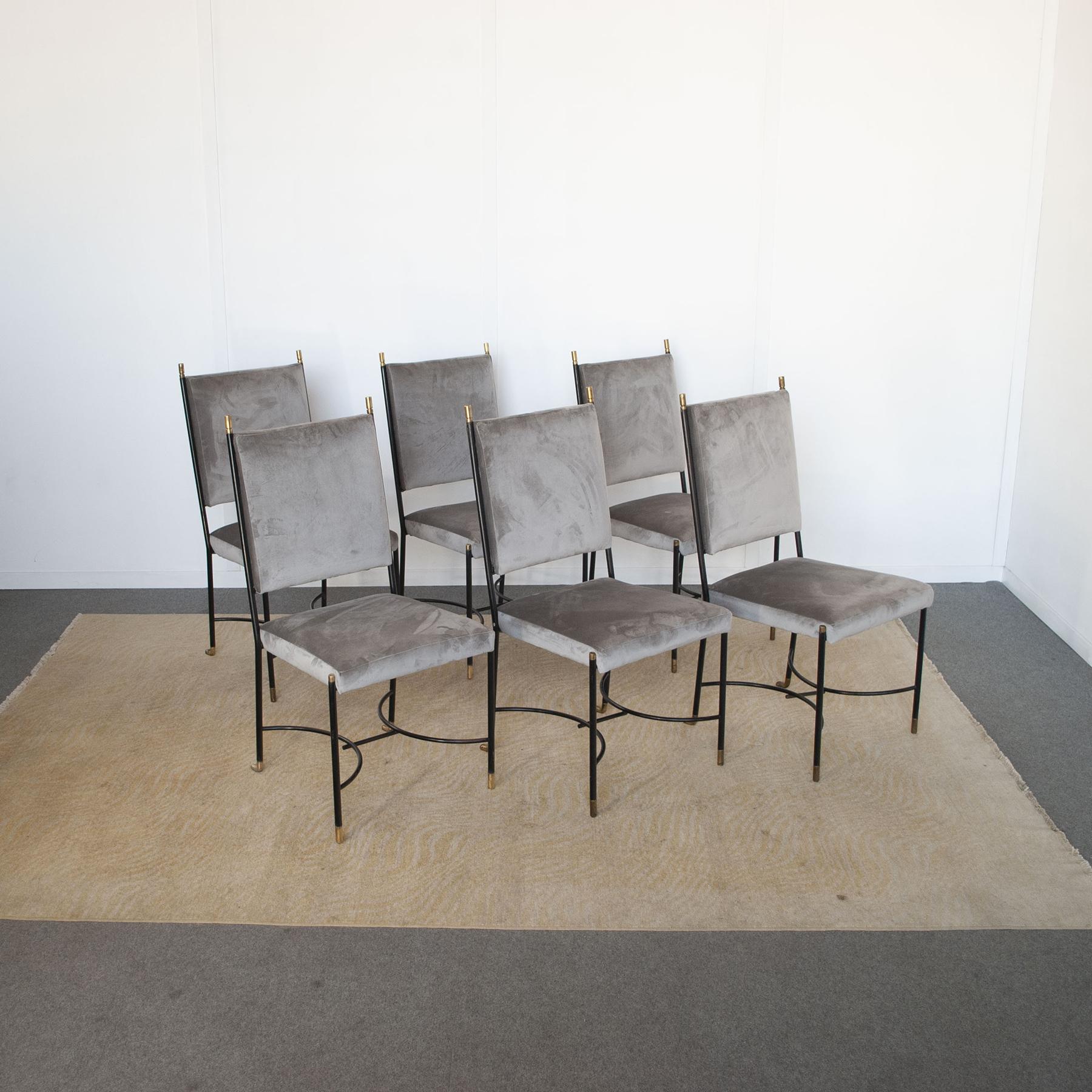  Luigi Caccia Dominioni set of the chairs from the sixties For Sale 1