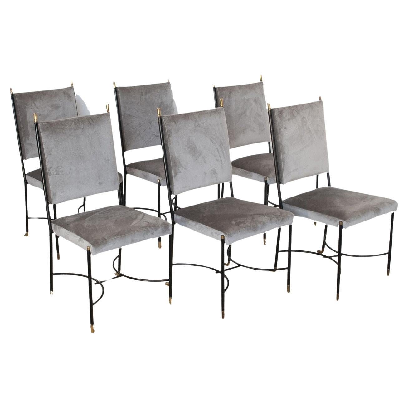  Luigi Caccia Dominioni set of the chairs from the sixties For Sale