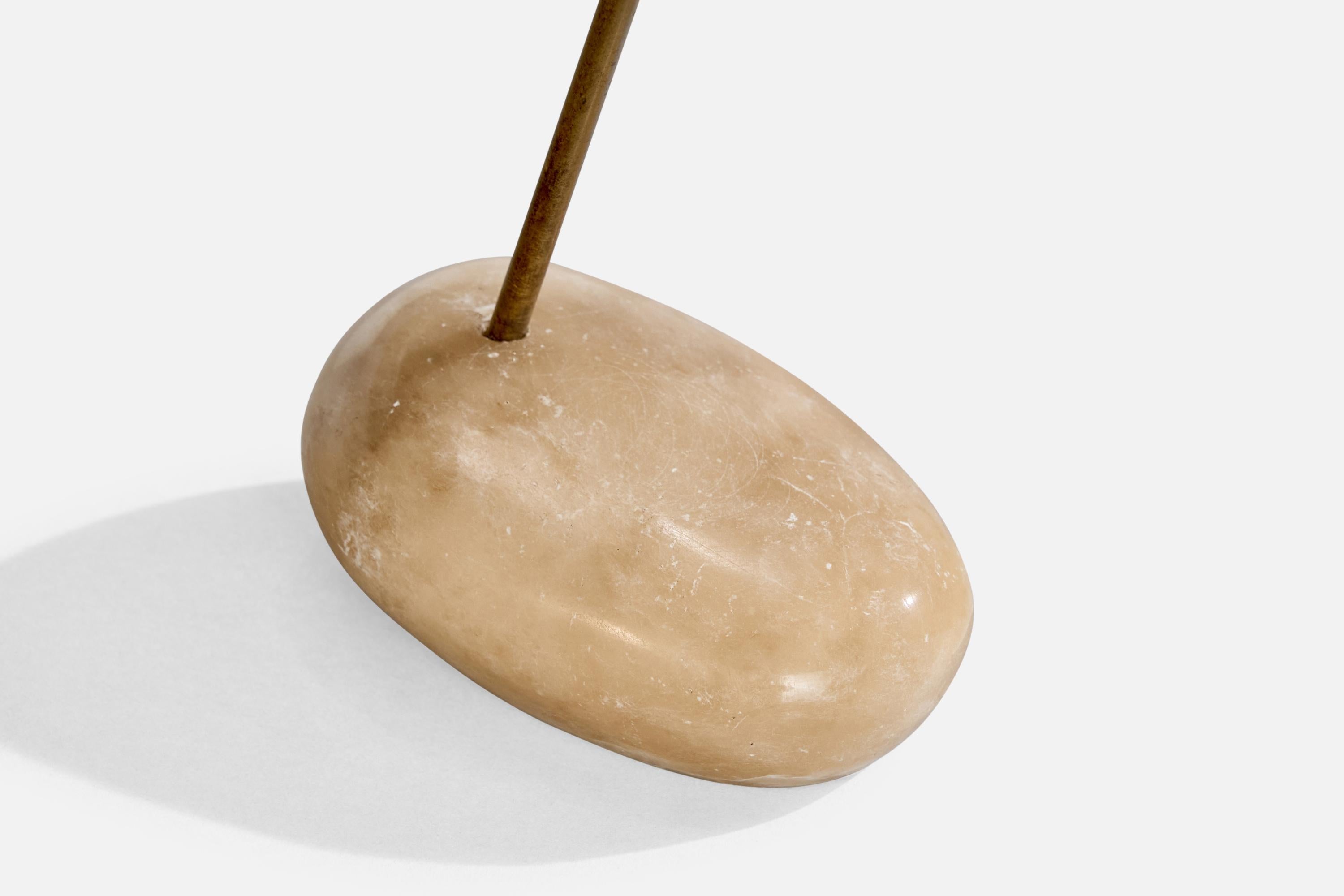 Luigi Caccia Dominioni, Table Lamp, Stone, Brass, Metal, Italy 1948 For Sale 5