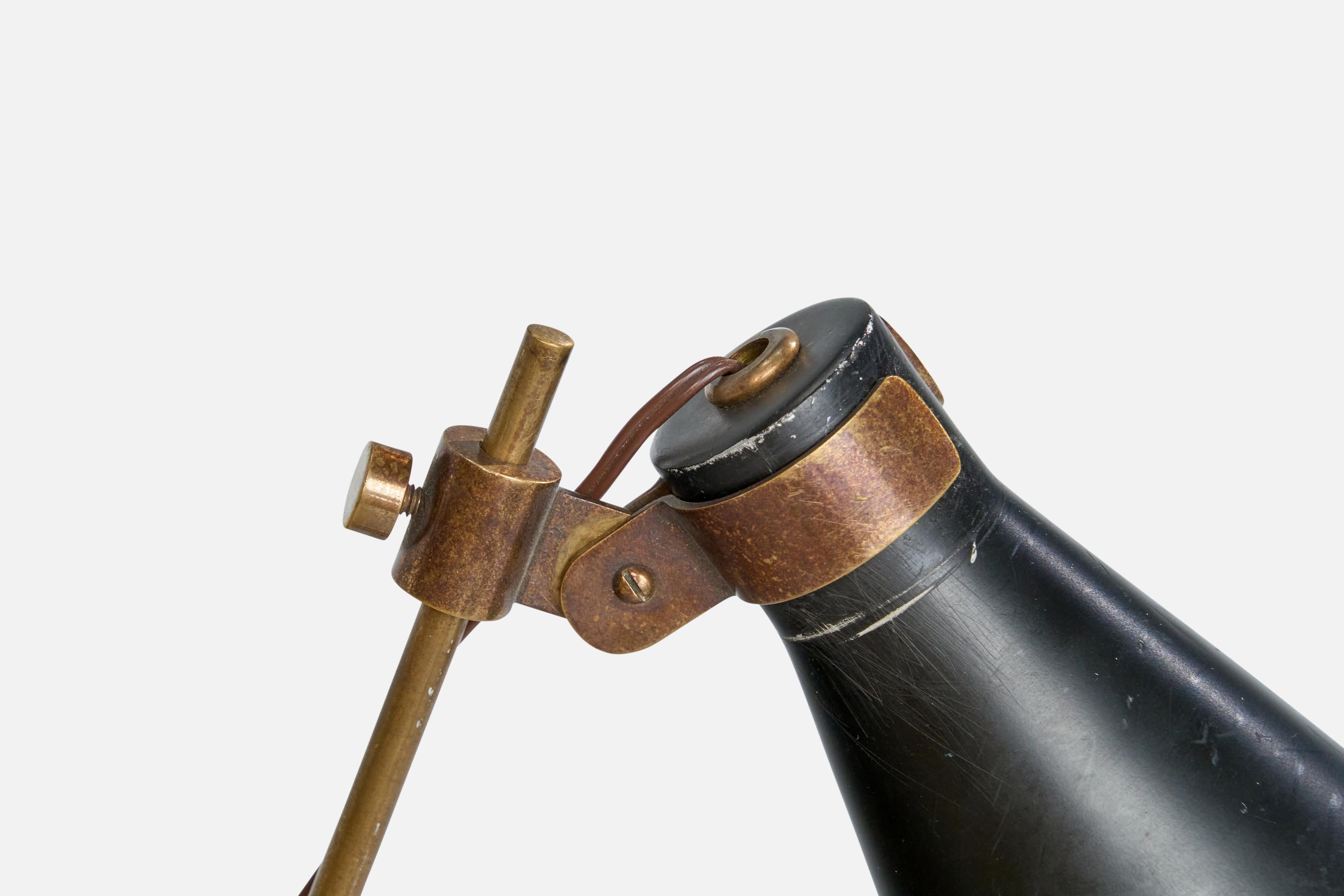 Luigi Caccia Dominioni, Table Lamp, Stone, Brass, Metal, Italy 1948 For Sale 3