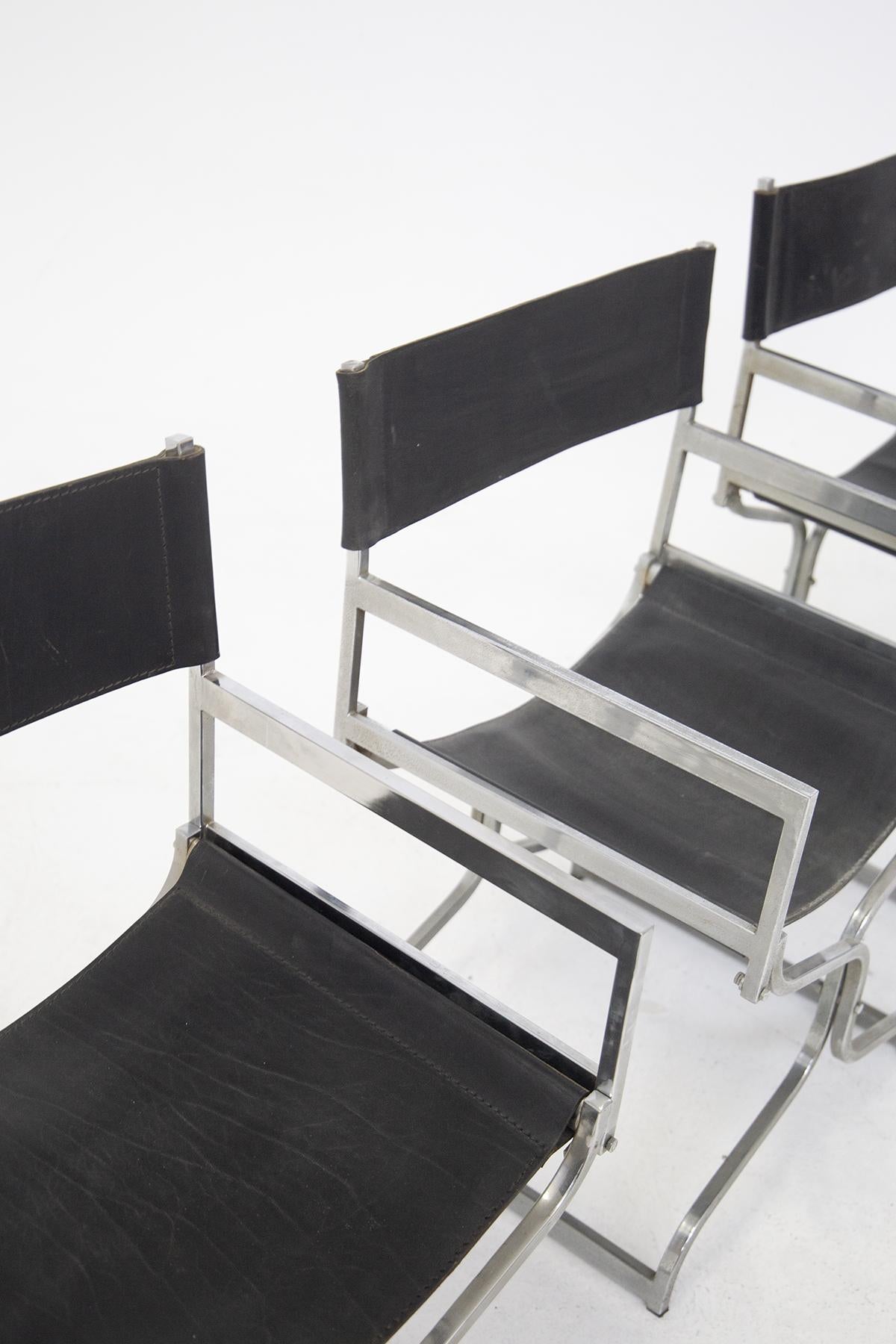 Mid-20th Century Luigi Caccia Dominioni Vintage Folding Chairs for Vips Residence Milano