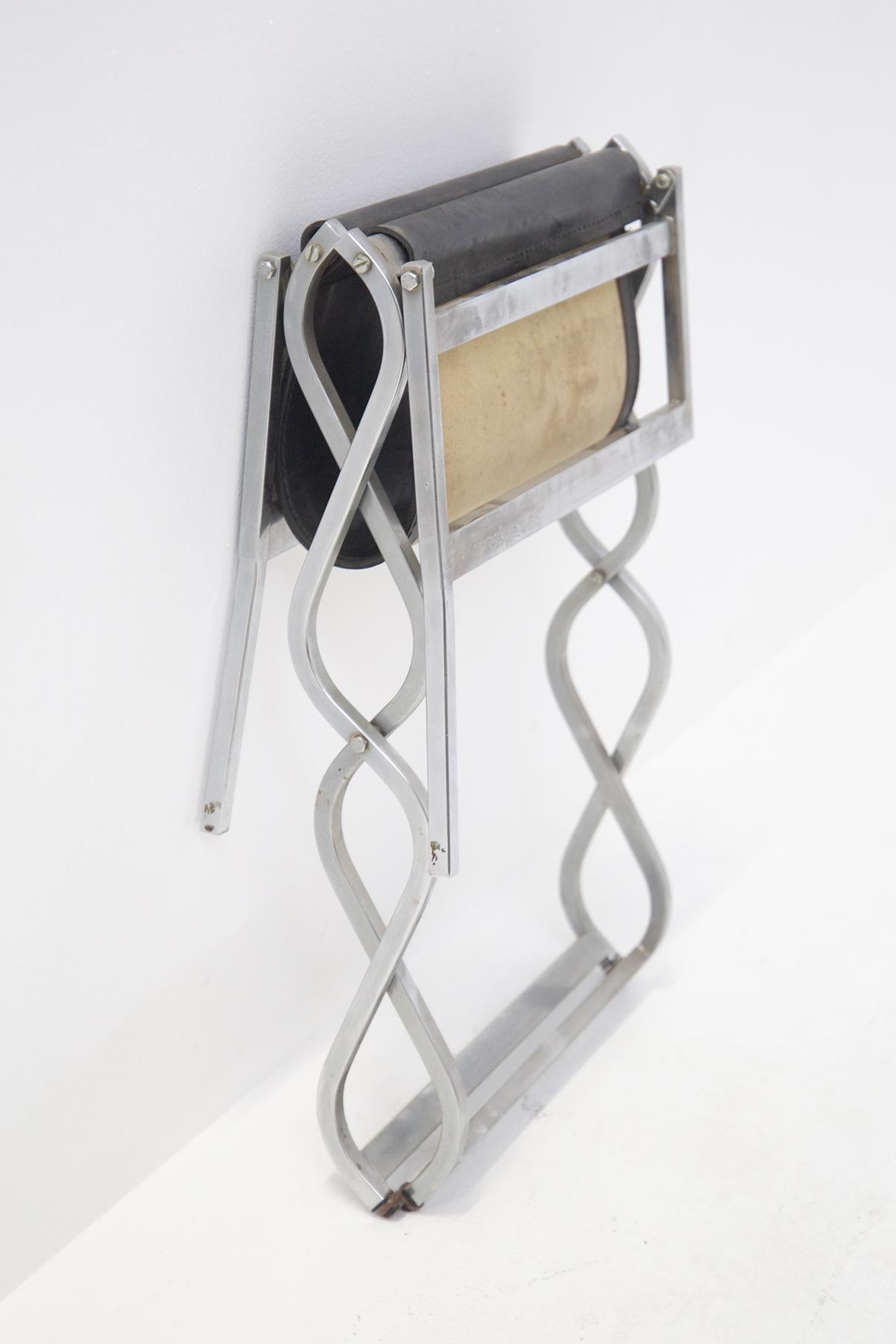 Steel Luigi Caccia Dominioni Vintage Folding Chairs for Vips Residence Milano