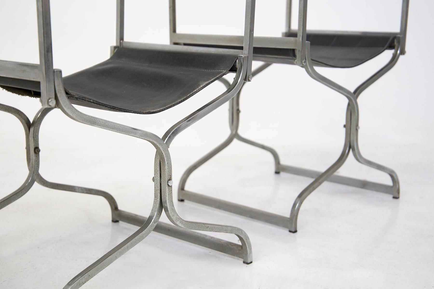 Luigi Caccia Dominioni Vintage Folding Chairs for Vips Residence Milano 2