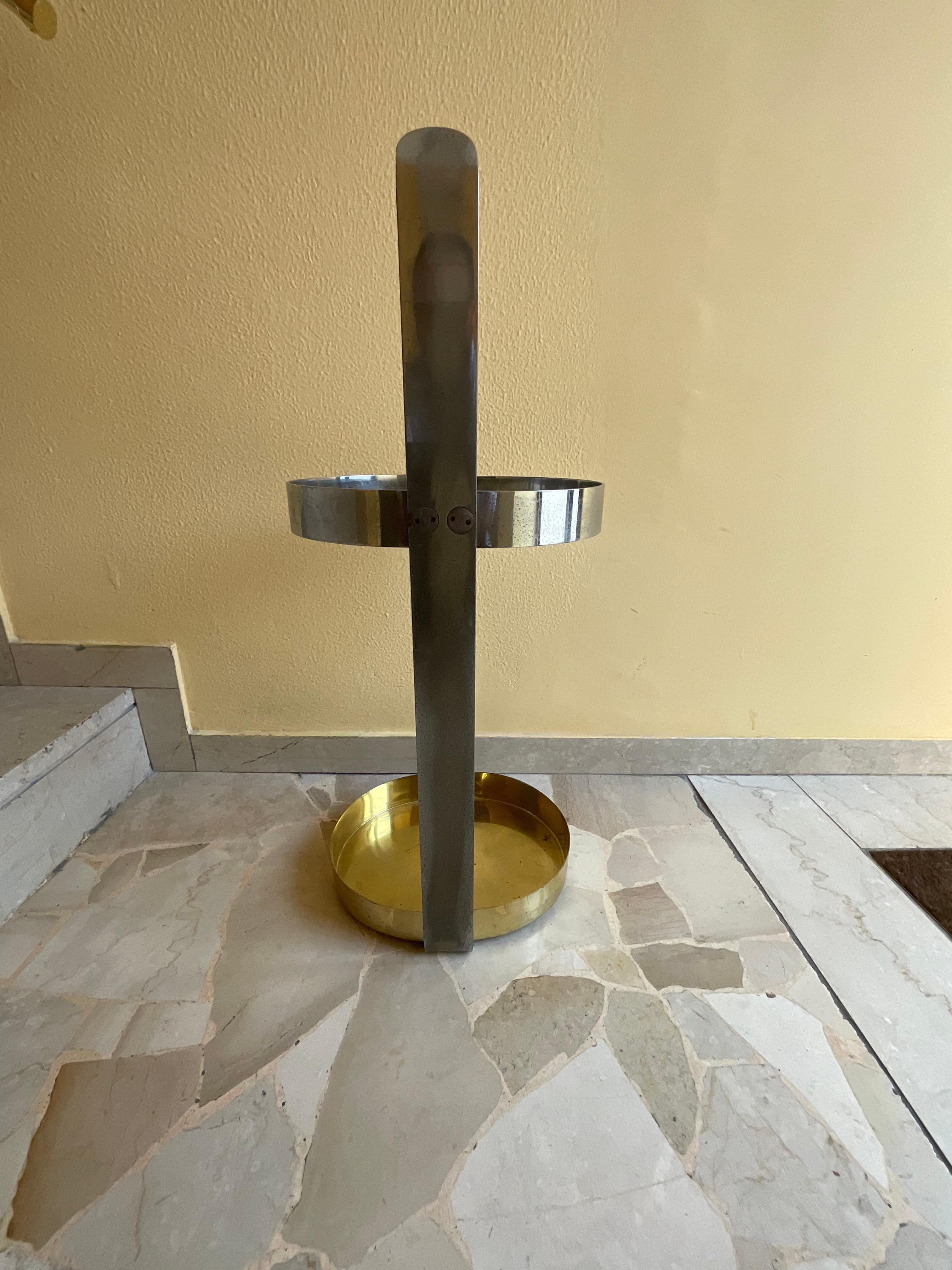 Luigi CACCIA DOMINIONI - ZANOTTA - 1970s umbrella stand - Made in italy In Good Condition For Sale In Milano, IT