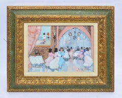 Antica scena di matrimonio impressionista italiana, dipinto a olio di Luigi Cagliani
