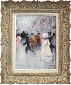 Parisian Street Scene with Figures