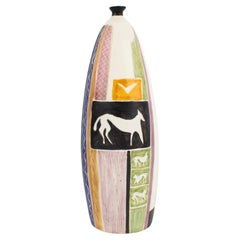 Luigi Carron for Alcyone Mid-Century Ceramic Vase, Italy 1950s