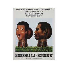 1976 Muhammad Ali vs Ken Norton Affiche de boxe par Luigi Castiglioni