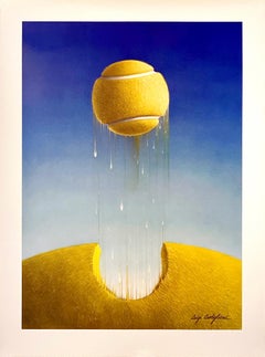 Tenis - Pelota que se eleva Impresión vintage original de Luigi Castiglioni c1983