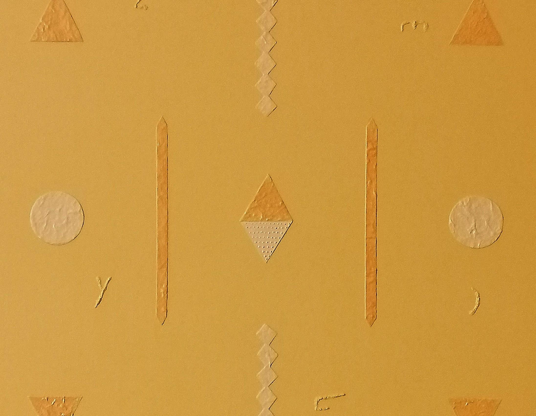 Antiche form e nuovi segnali n. 1522 - Géométrique abstrait Mixed Media Art par Luigi Cei
