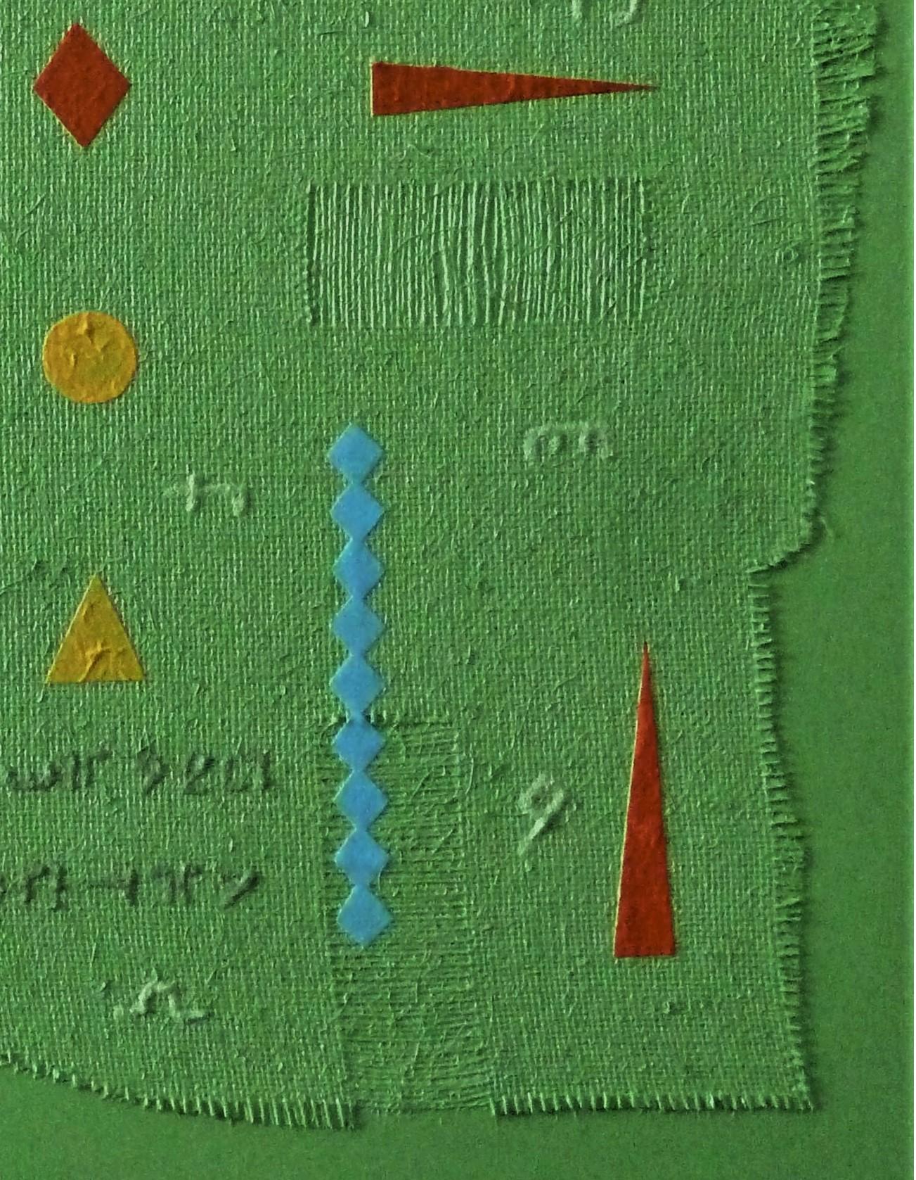 Antiche forme e nuovi segnali n. 1535 - Abstract Geometric Mixed Media Art by Luigi Cei