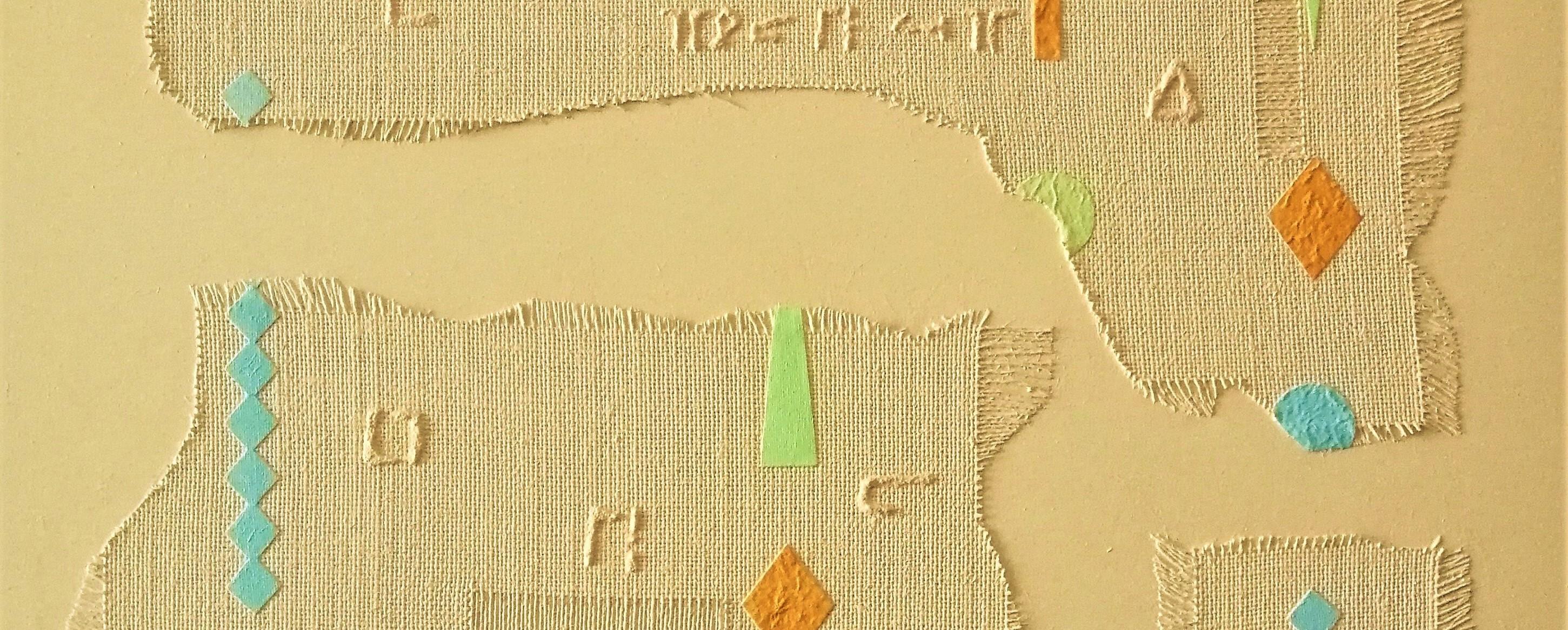 Antiche forme e nuovi segnali n. 1541 - Abstract Geometric Mixed Media Art by Luigi Cei