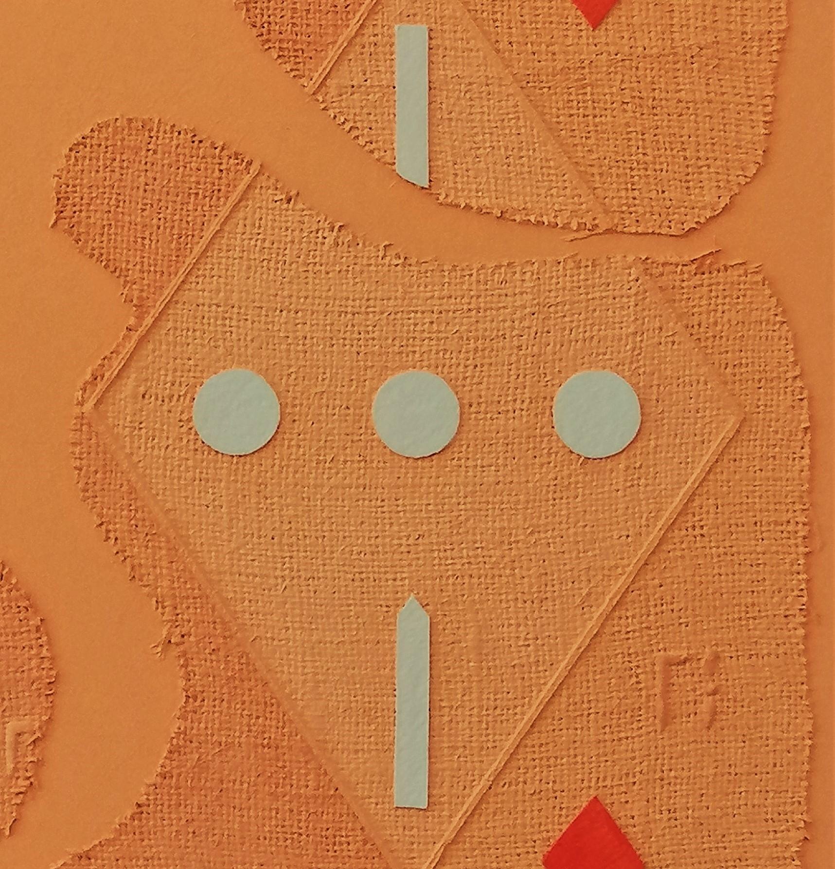 Antiche form e nuovi segnali n. 1577 - Géométrique abstrait Mixed Media Art par Luigi Cei