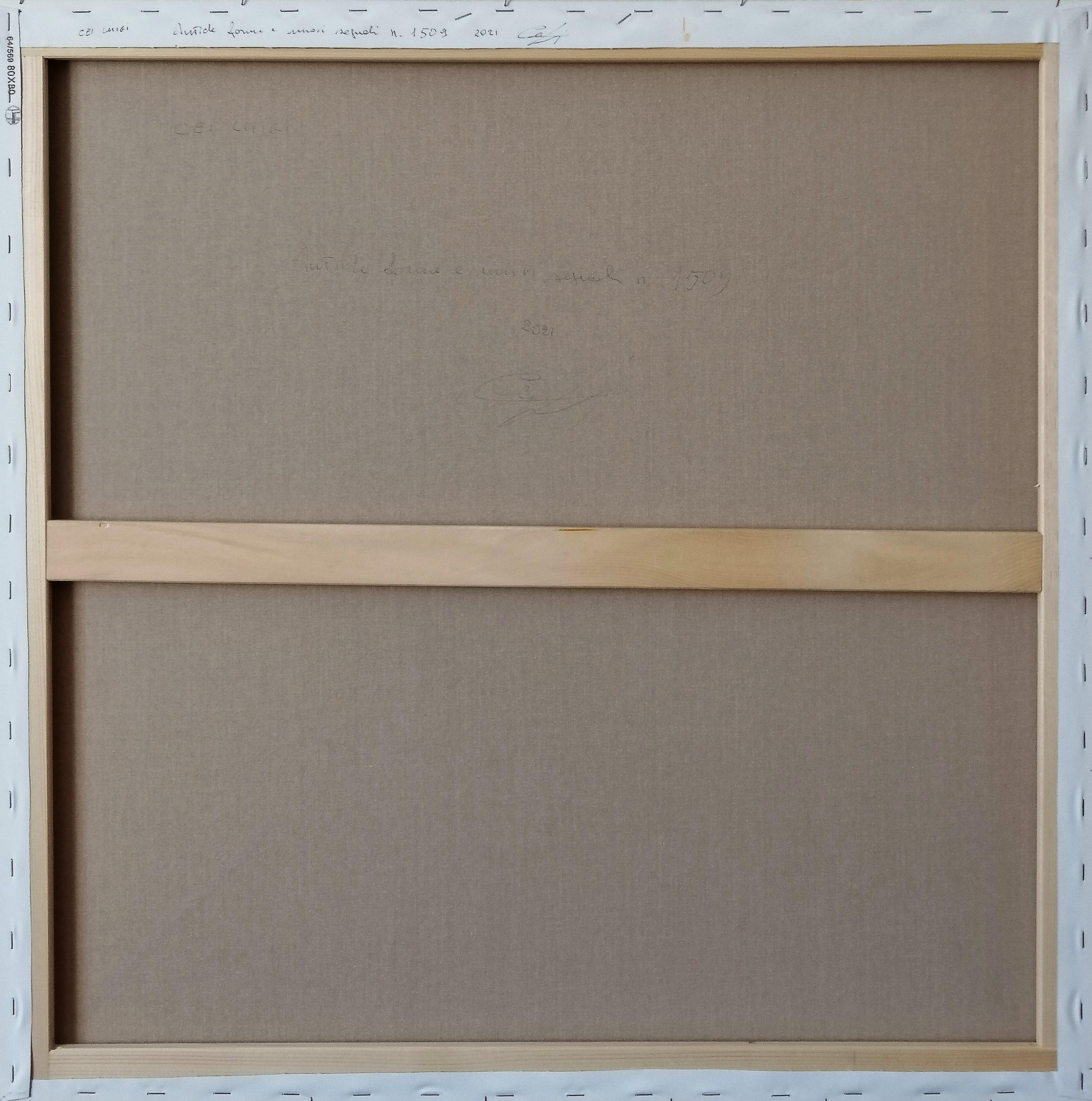 Antiche forme e nuovi segnali n.1509 (Geometrische Abstraktion), Mixed Media Art, von Luigi Cei