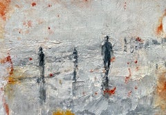 301, 303 und 302 Triptychon. Aus der Serie "Strände", Öl und Acryl auf Leinwand