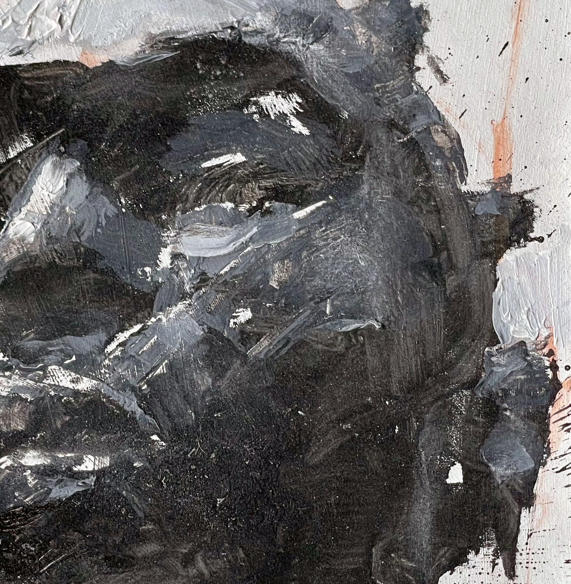 Ritratto #3. Dalla serie Ritratti - Portrait Painting Grigio di Luigi Christopher Veggetti