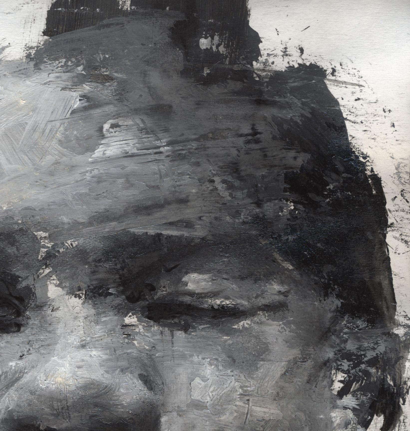 Ritratto #51. Dalla serie Ritratti - Figurative Painting Grigio di Luigi Christopher Veggetti