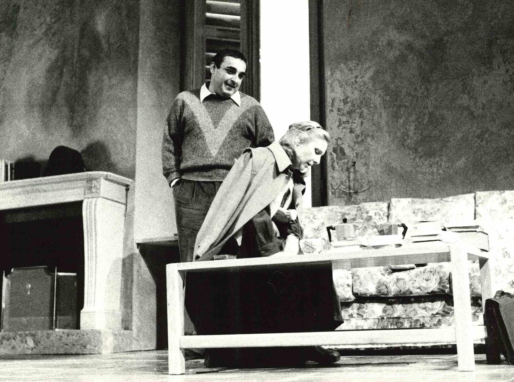 Giulia Lazzarini and Alessandro Haber in..- Photograph by Luigi Ciminaghi - 1990