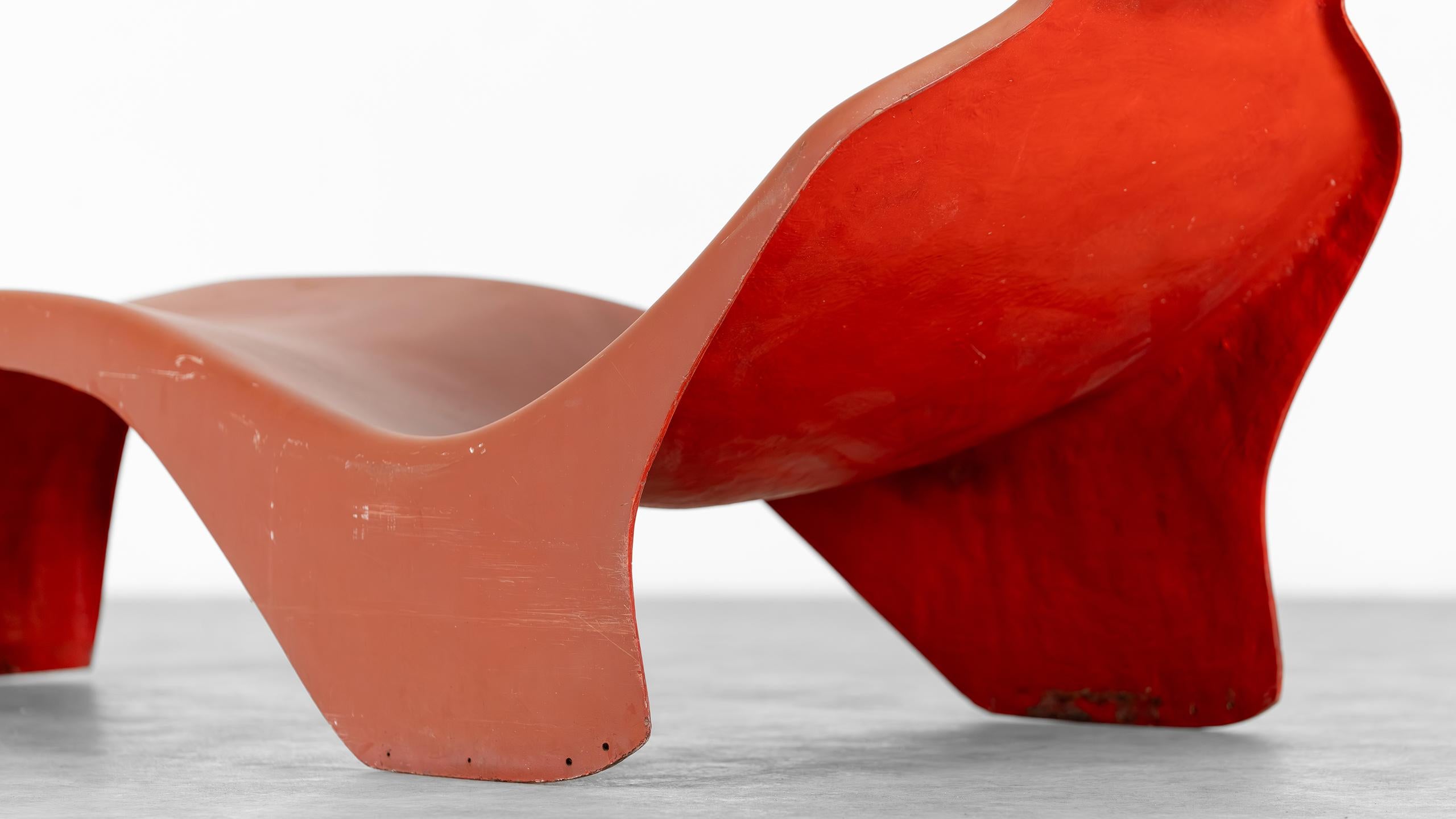 Milieu du XXe siècle Luigi Colani Chaise Longue Anthropomorphe 1967 par Essmann Edition Allemagne Chaise en vente