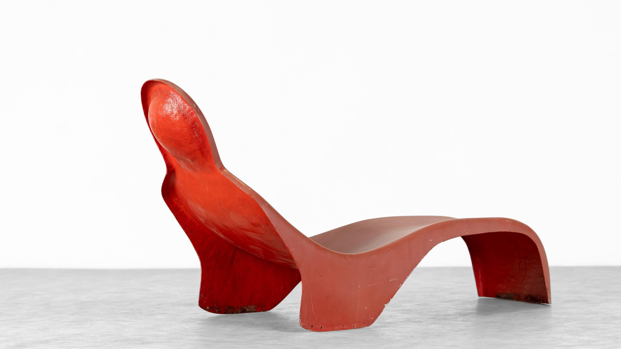 Luigi Colani Chaise Longue Anthropomorphe 1967 par Essmann Edition Allemagne Chaise en vente 1