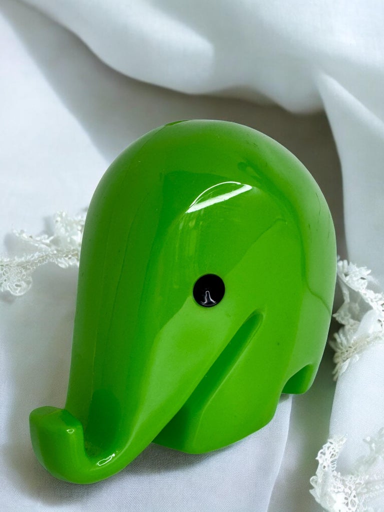 Tirelire en porcelaine Dresdner, motif éléphant Drumbo, Colani