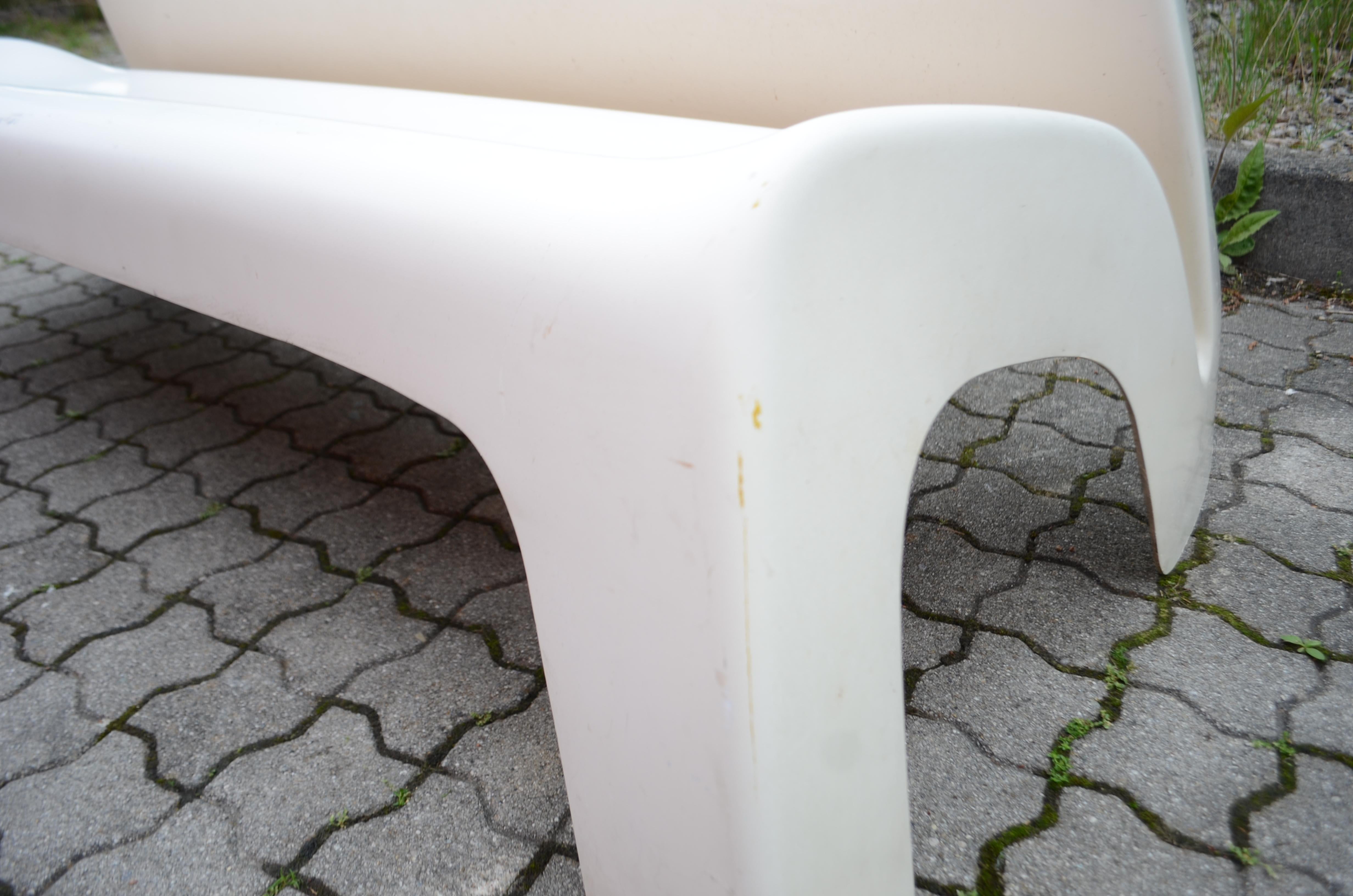 Luigi Colani Fiberglas-Bank Sofa Gartenparty für Heinz Essmann KG 10