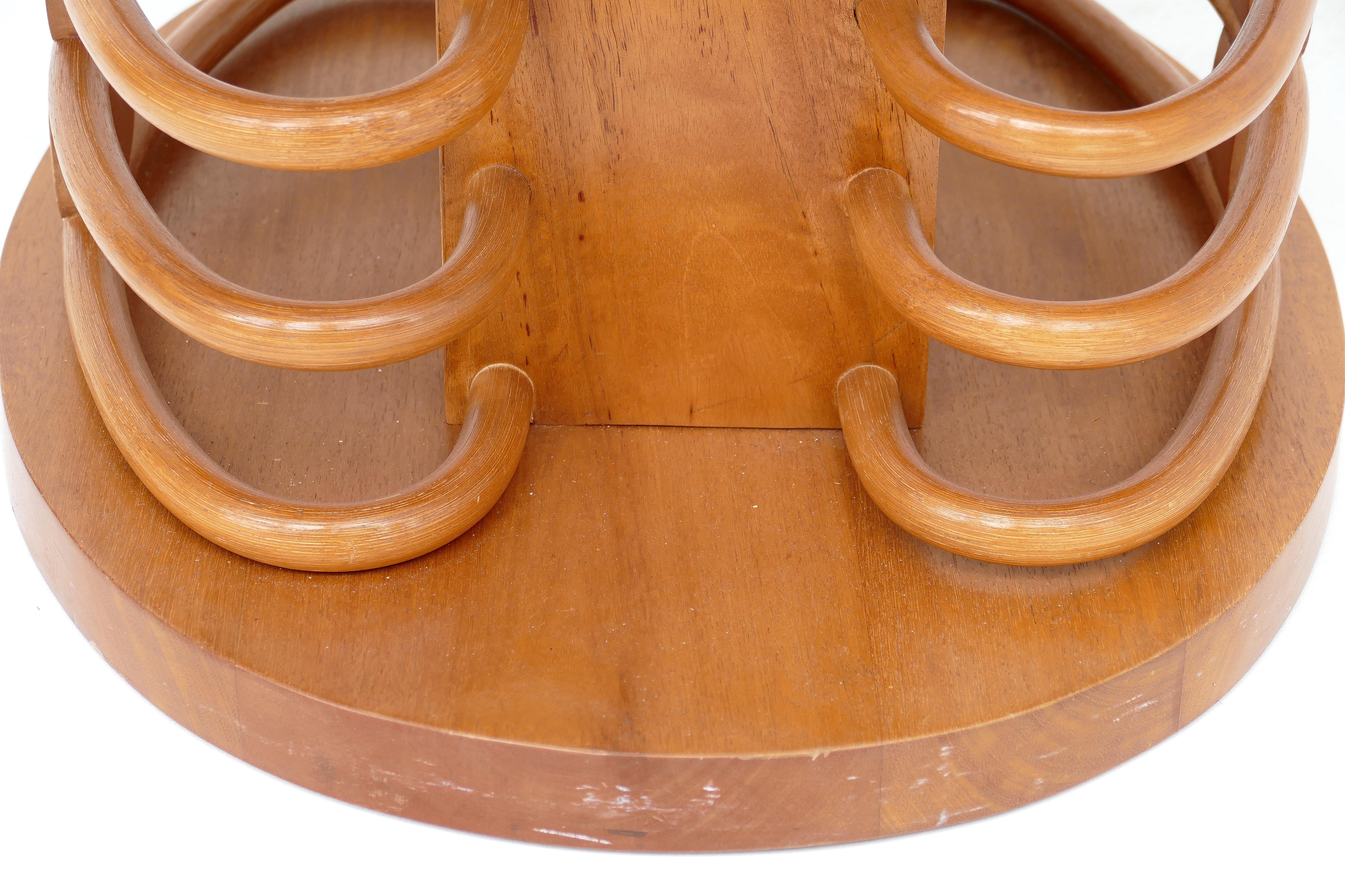 Luigi Colani for Aida Rattan Dining Table and Chair Set 5