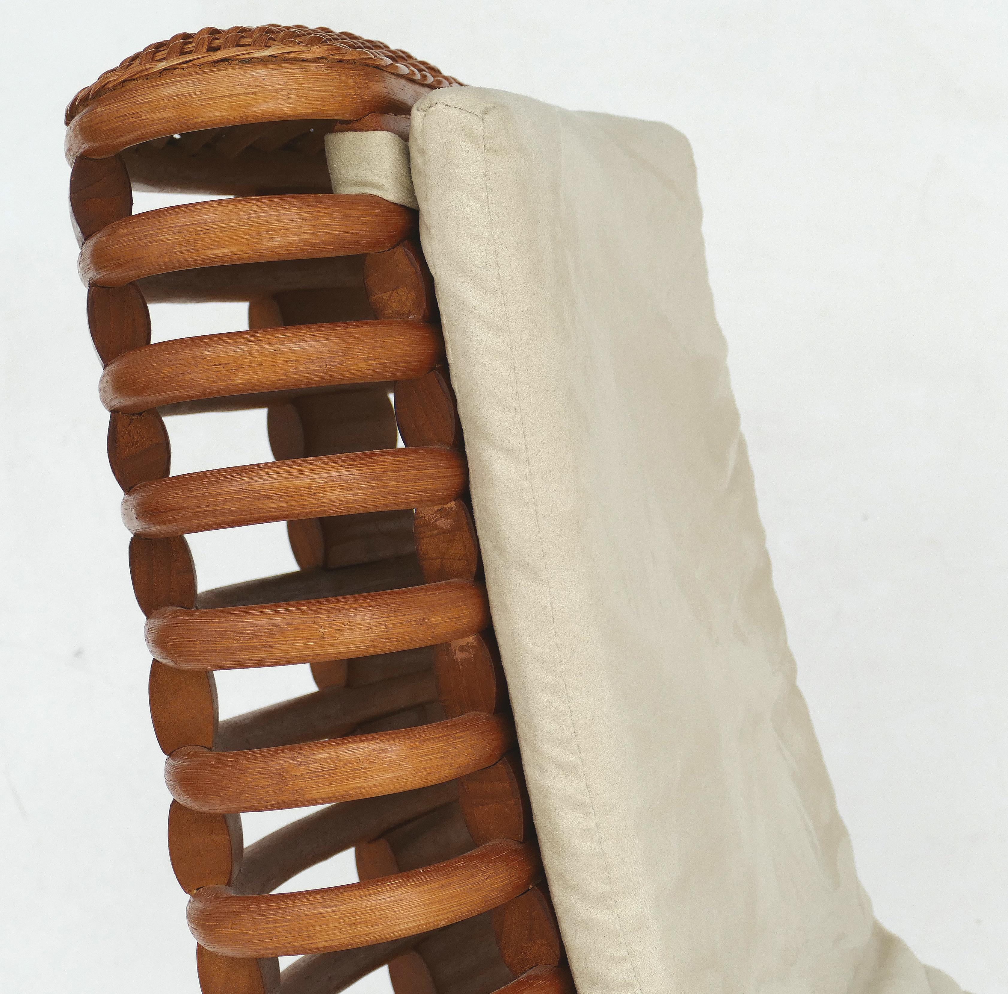 Luigi Colani for Aida Rattan Dining Table and Chair Set 9