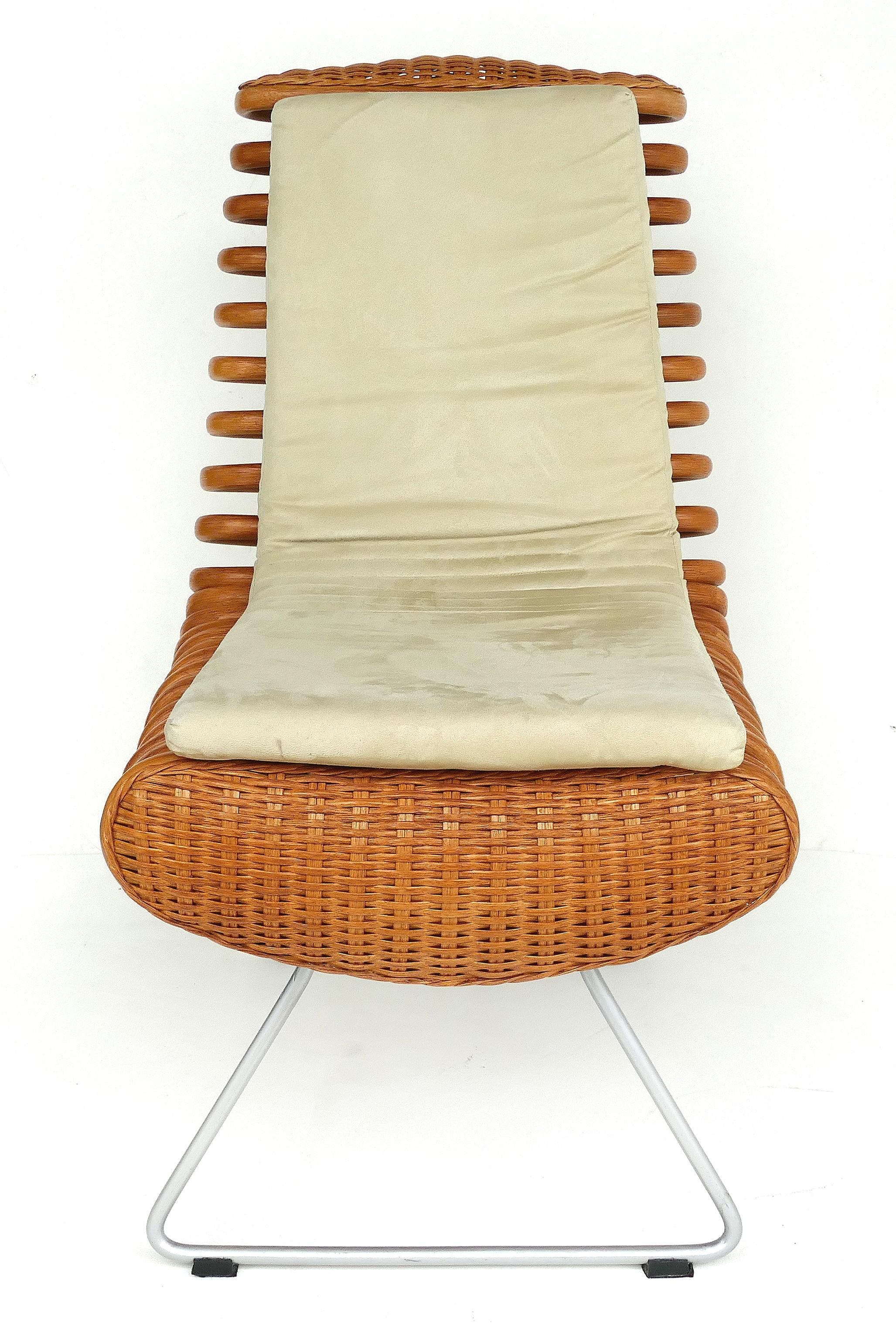 Organic Modern Luigi Colani for Aida Rattan Dining Table and Chair Set
