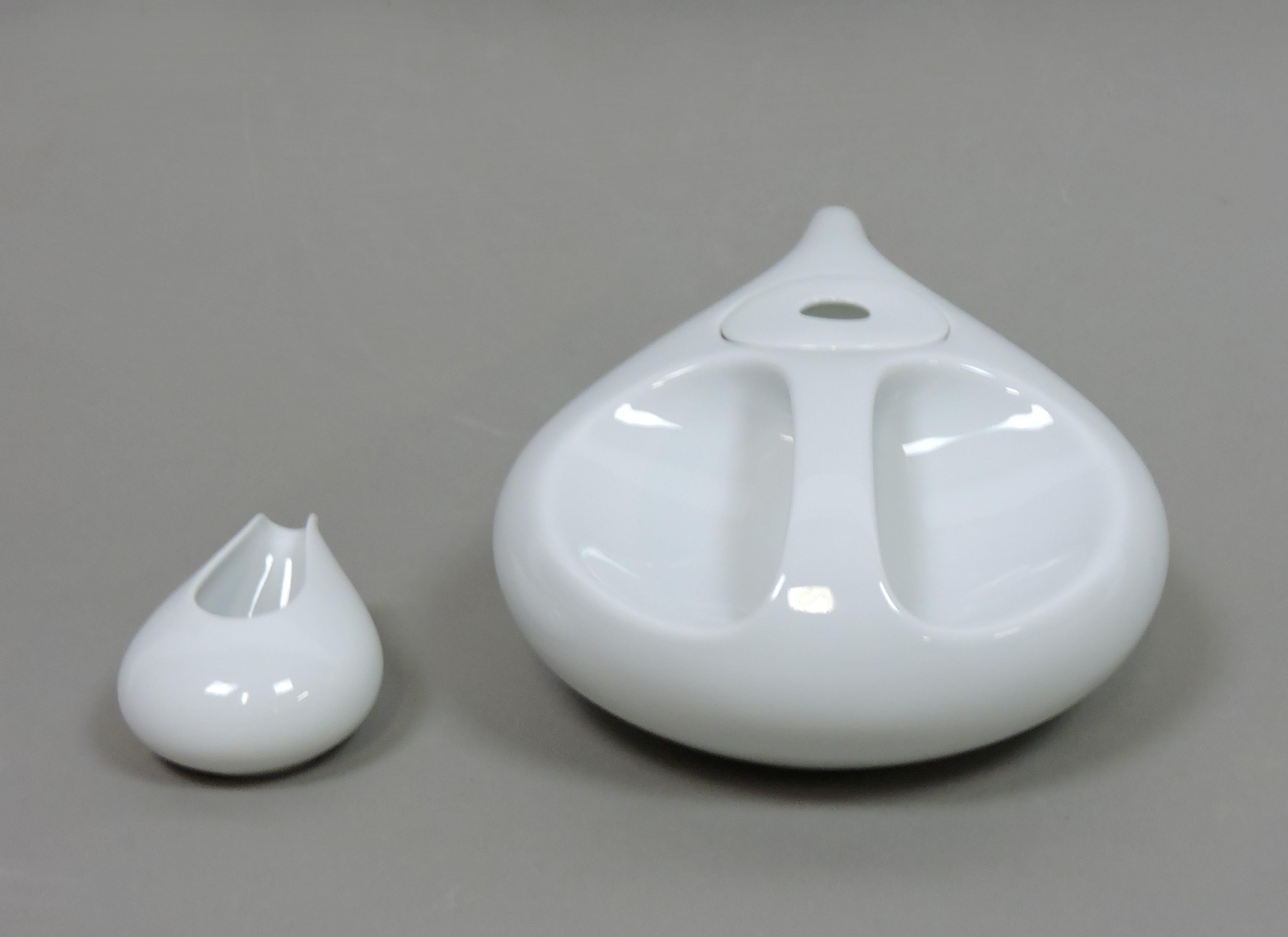 Space Age Luigi Colani Mid-Century Modern Tear Drop Tea Pot and Creamer for Rosenthal