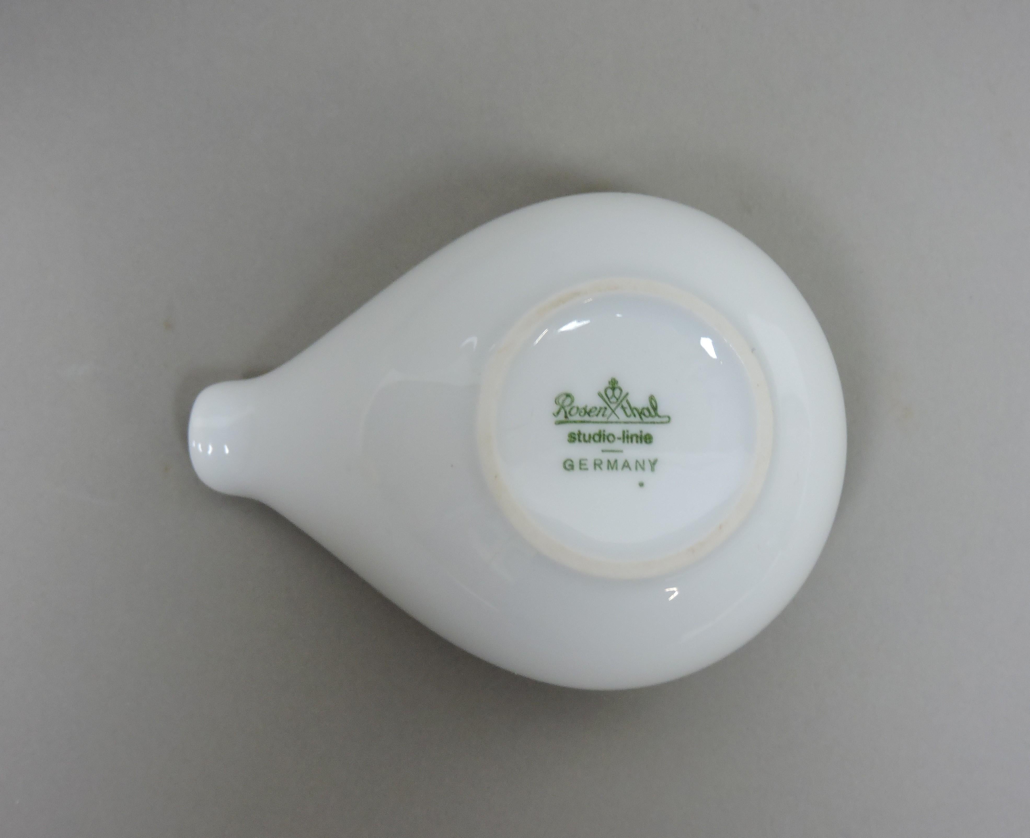 Porcelain Luigi Colani Mid-Century Modern Tear Drop Tea Pot and Creamer for Rosenthal
