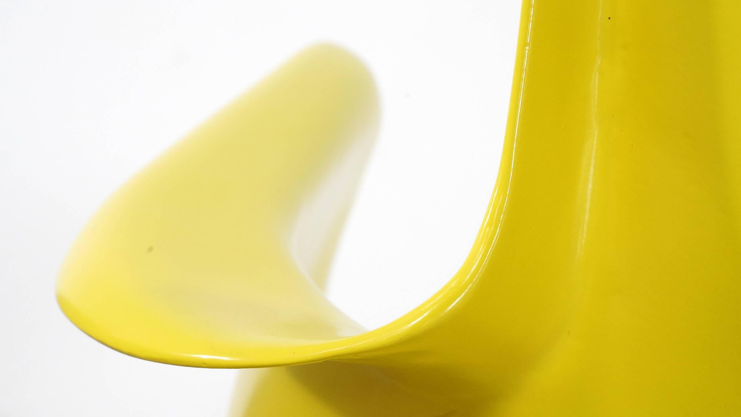 Luigi Colani, Set of Four Ultraorganic Lounge Chair, Yellow Fiberglass 8